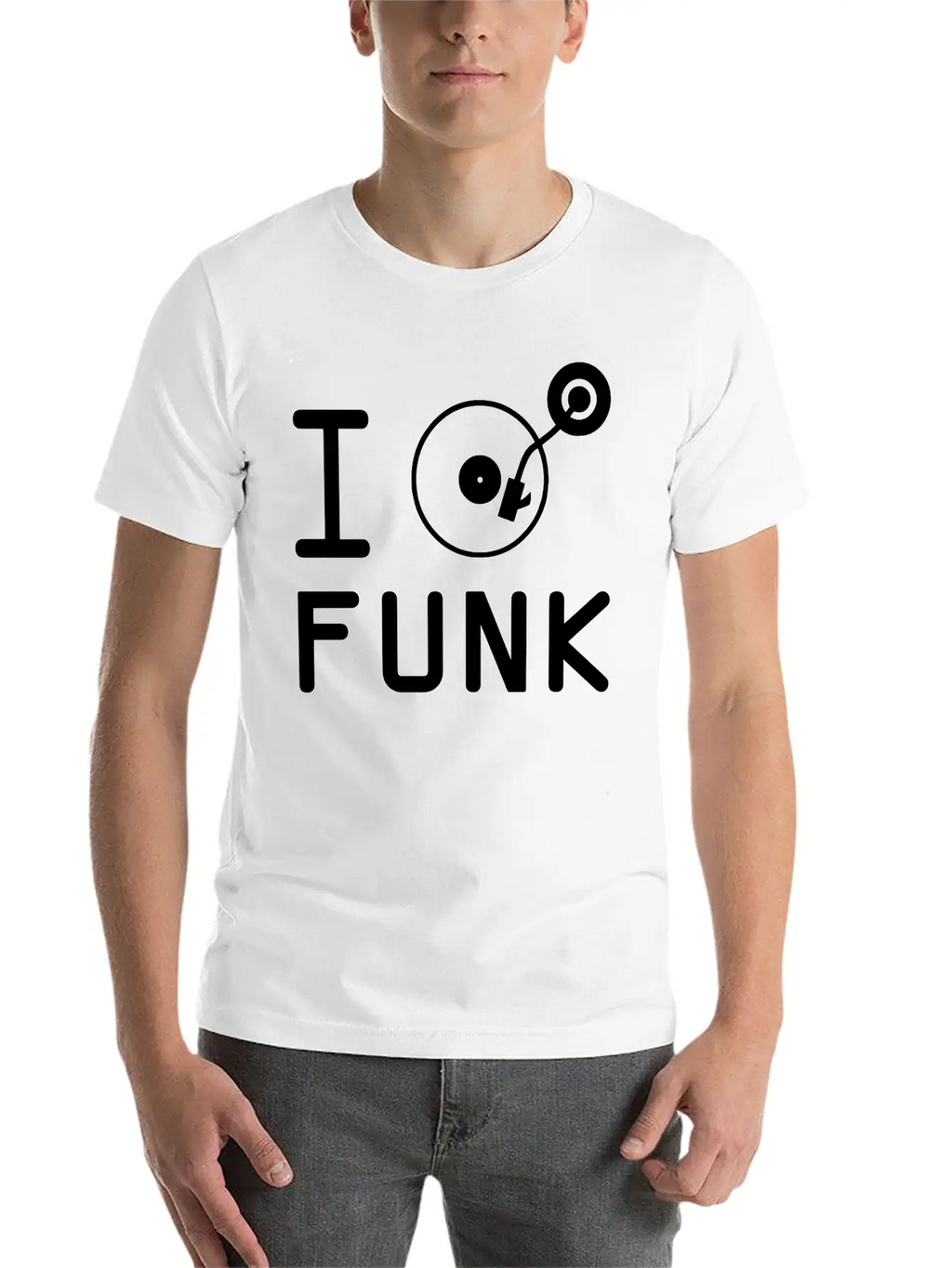 I Play Funk / I Love Funk / DJ Vinyl Essential Cotton Tee For Daily Outfits – Unisex Style