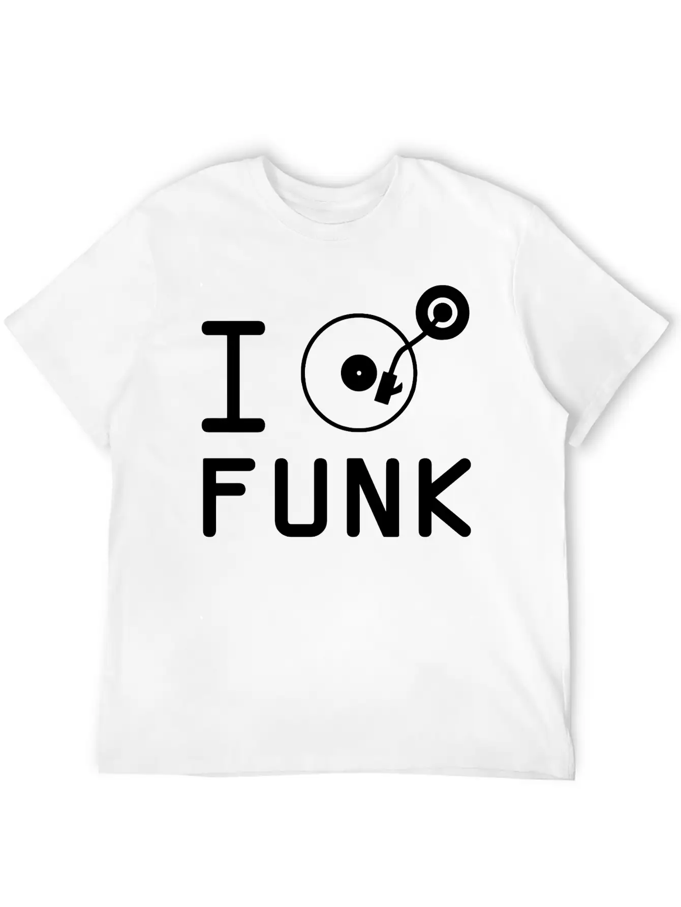 I Play Funk / I Love Funk / DJ Vinyl Essential Cotton Tee For Daily Outfits – Unisex Style