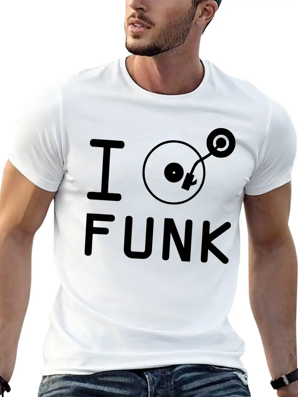 I Play Funk / I Love Funk / DJ Vinyl Essential Cotton Tee For Daily Outfits – Unisex Style