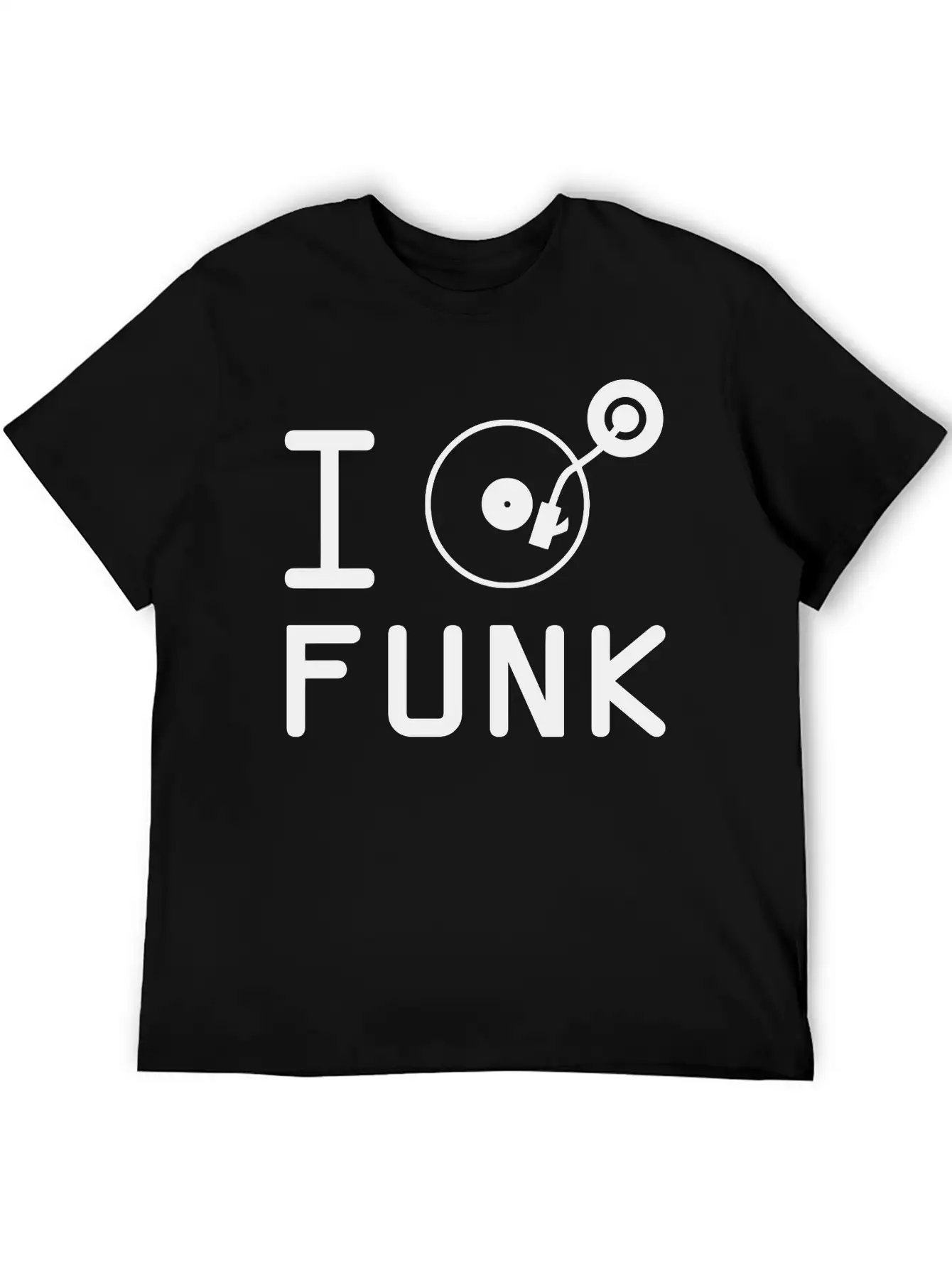 I Play Funk / I Love Funk / DJ Vinyl Essential Cotton Tee For Daily Outfits – Unisex Style