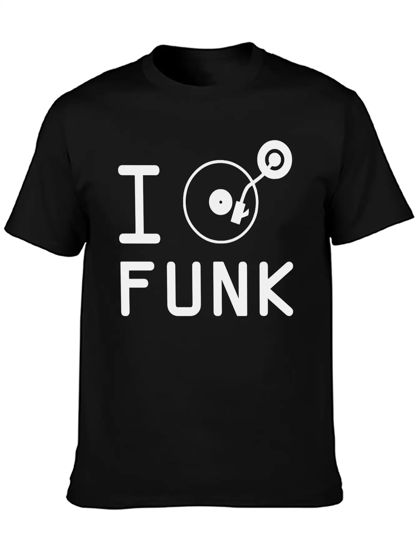 I Play Funk / I Love Funk / DJ Vinyl Essential Cotton Tee For Daily Outfits – Unisex Style