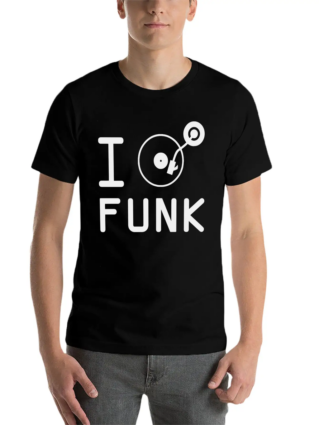 I Play Funk / I Love Funk / DJ Vinyl Essential Cotton Tee For Daily Outfits – Unisex Style