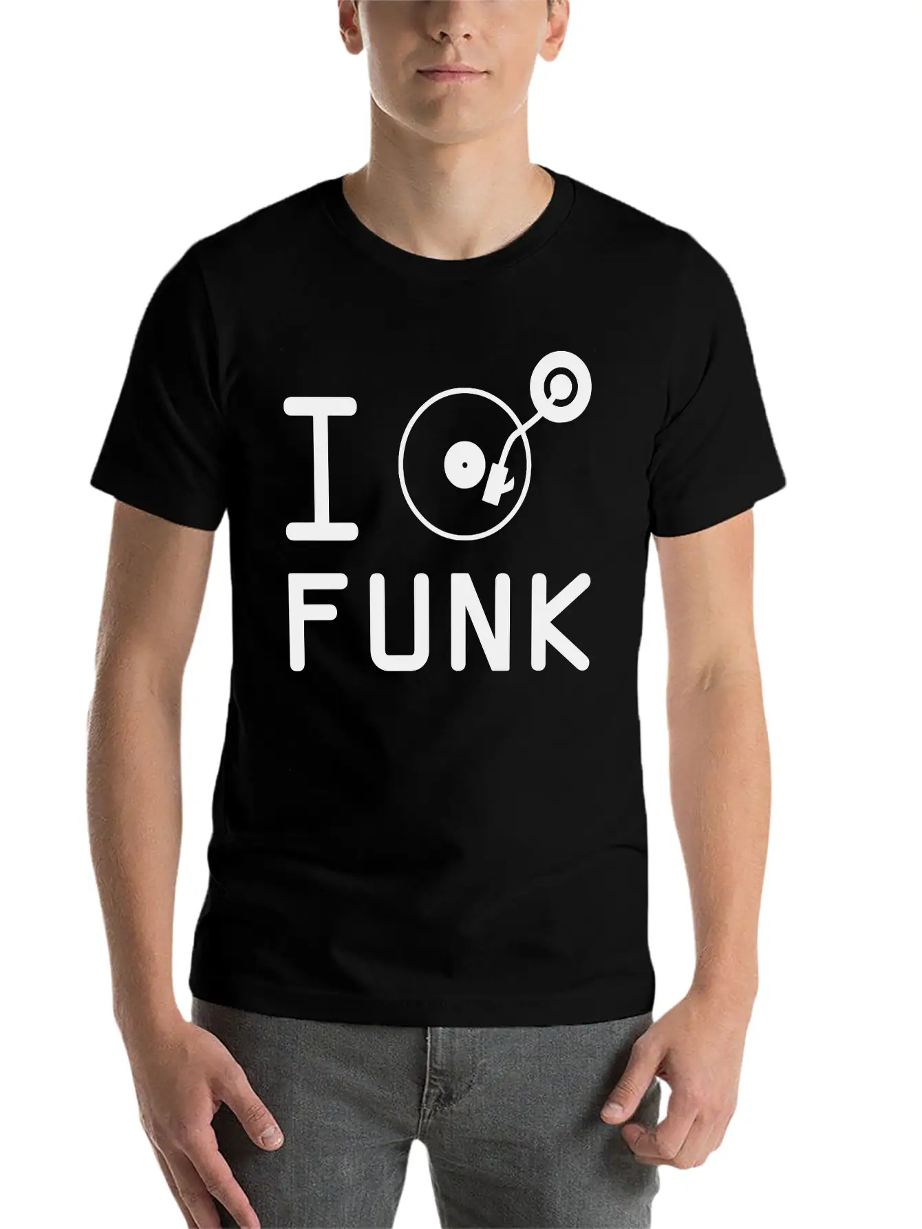 I Play Funk / I Love Funk / DJ Vinyl Essential Cotton Tee For Daily Outfits – Unisex Style