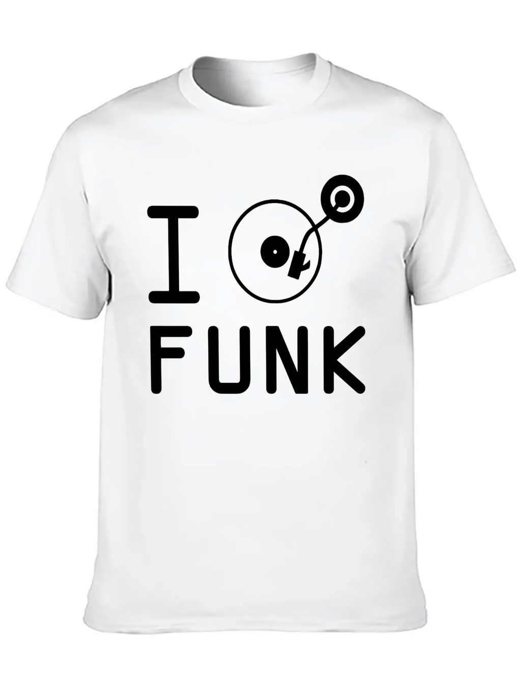 I Play Funk / I Love Funk / DJ Vinyl Essential Cotton Tee For Daily Outfits – Unisex Style