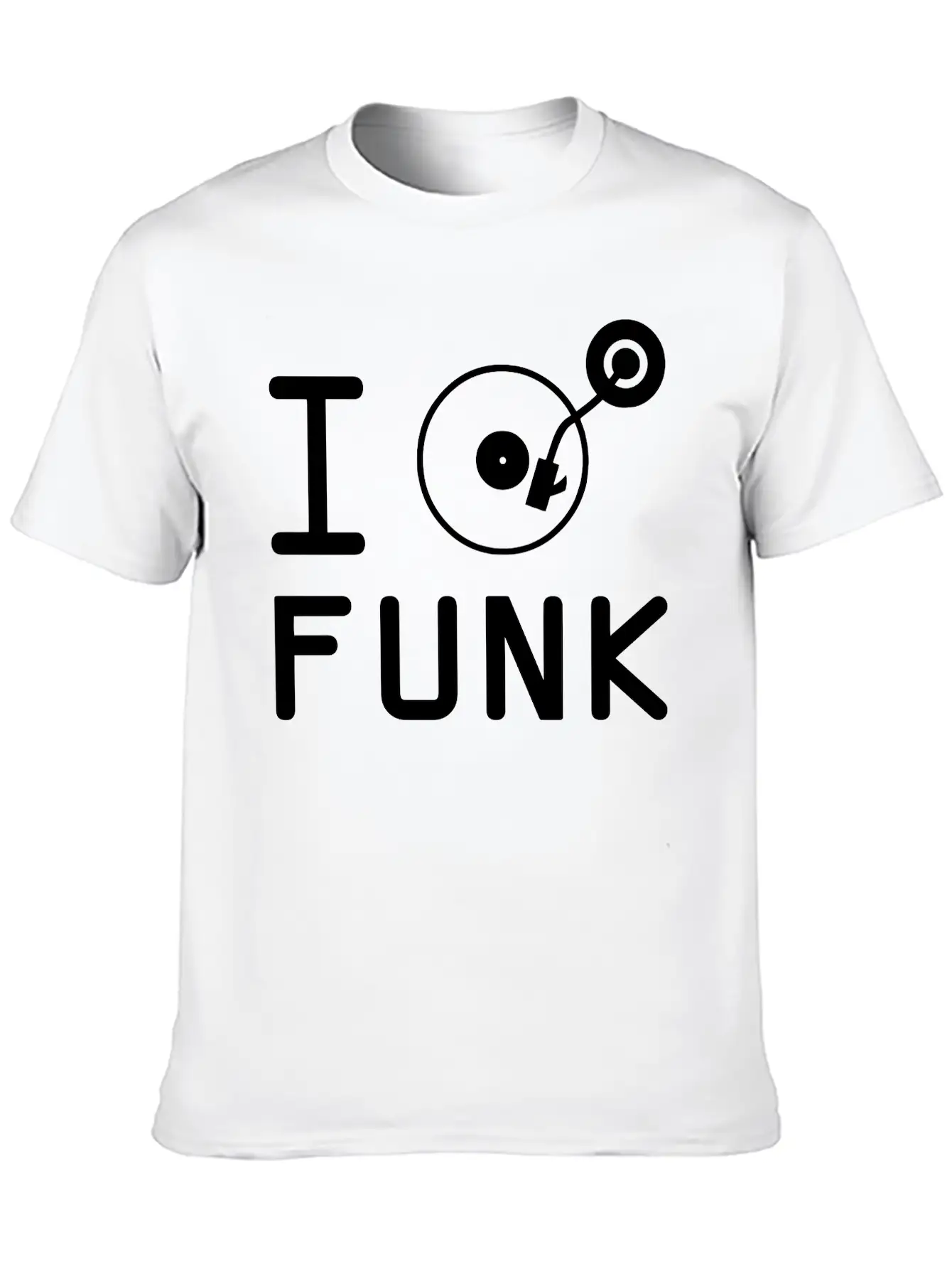 I Play Funk / I Love Funk / DJ Vinyl Essential Cotton Tee For Daily Outfits – Unisex Style