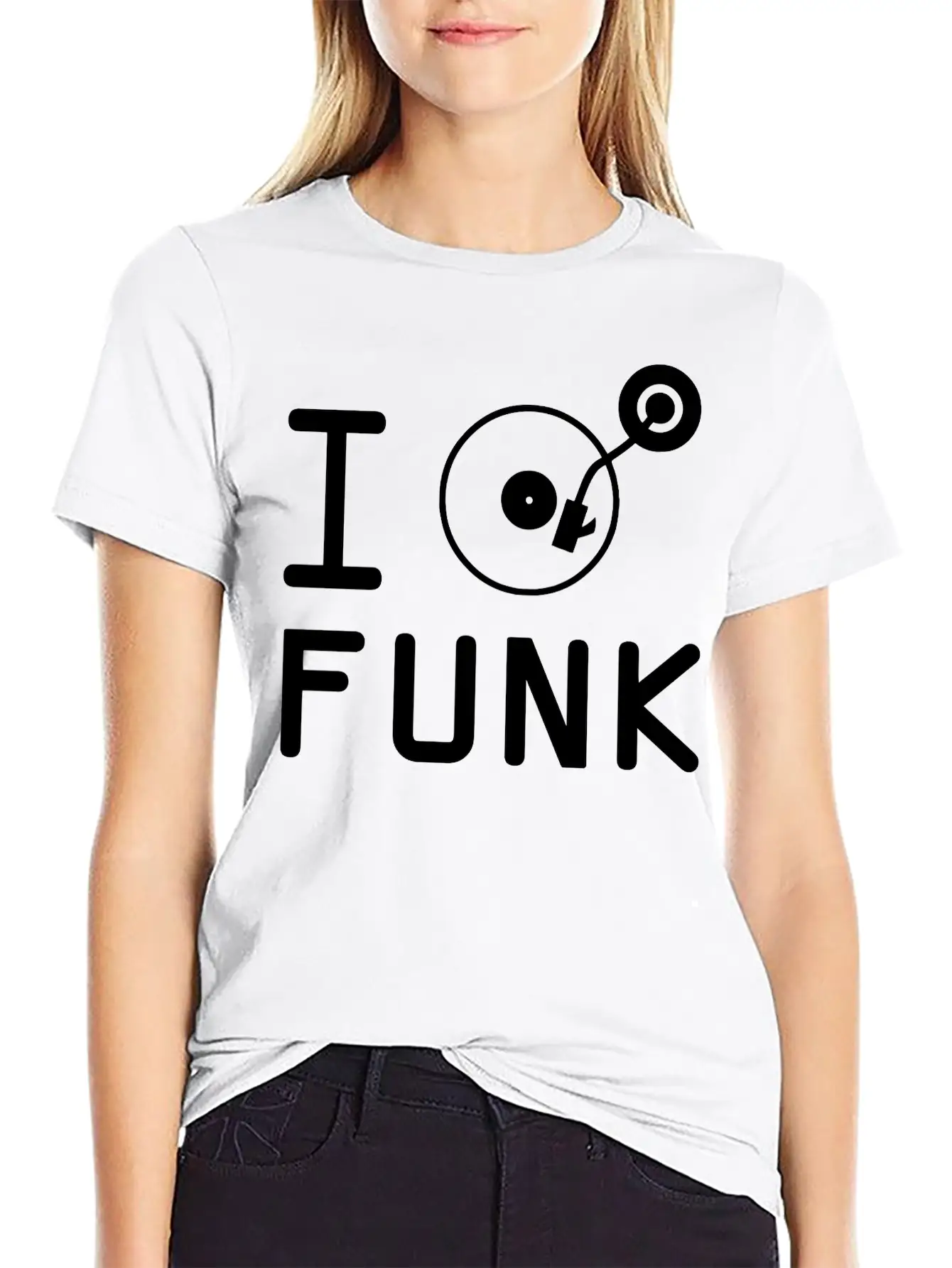 I Play Funk / I Love Funk / DJ Vinyl Essential Cotton Tee For Daily Outfits – Unisex Style