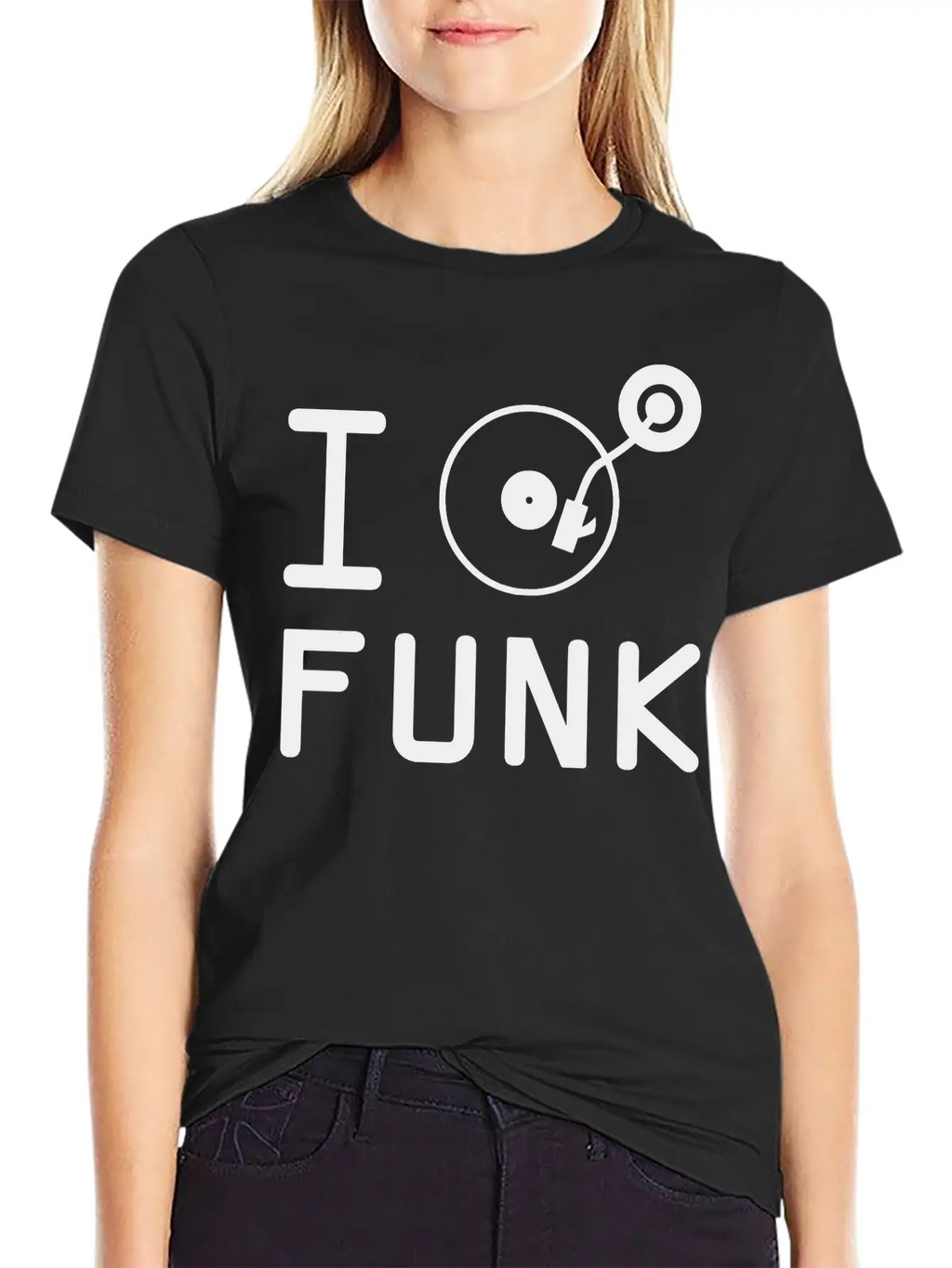 I Play Funk / I Love Funk / DJ Vinyl Essential Cotton Tee For Daily Outfits – Unisex Style