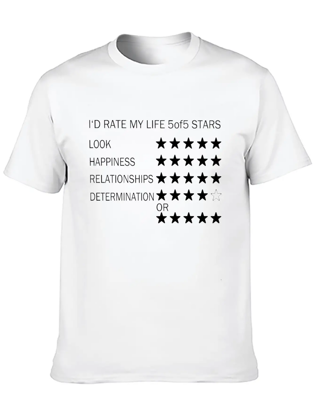I Rate My Life Unisex Casual T-Shirt – Clean Design For Daily Comfort