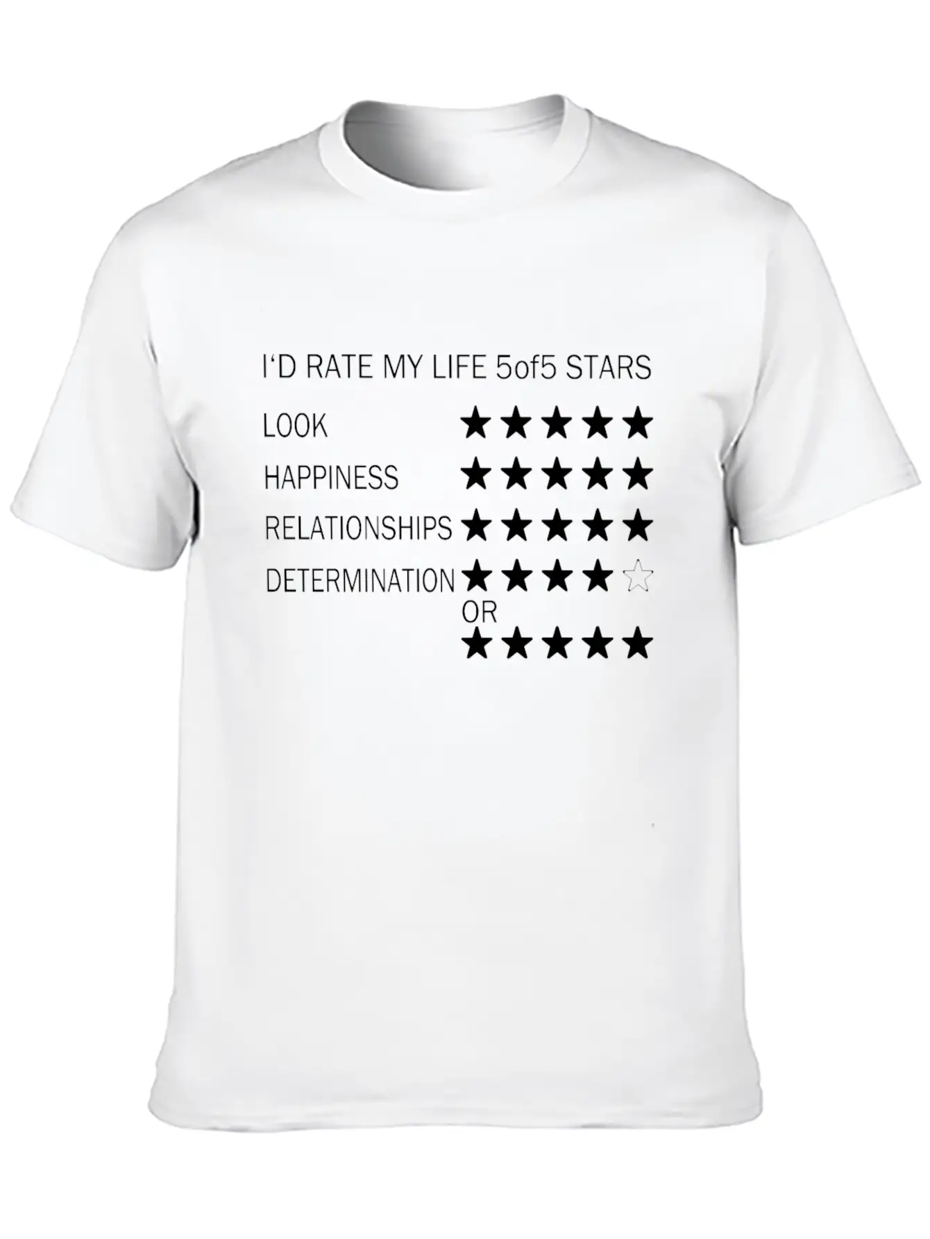 I Rate My Life Unisex Casual T-Shirt – Clean Design For Daily Comfort