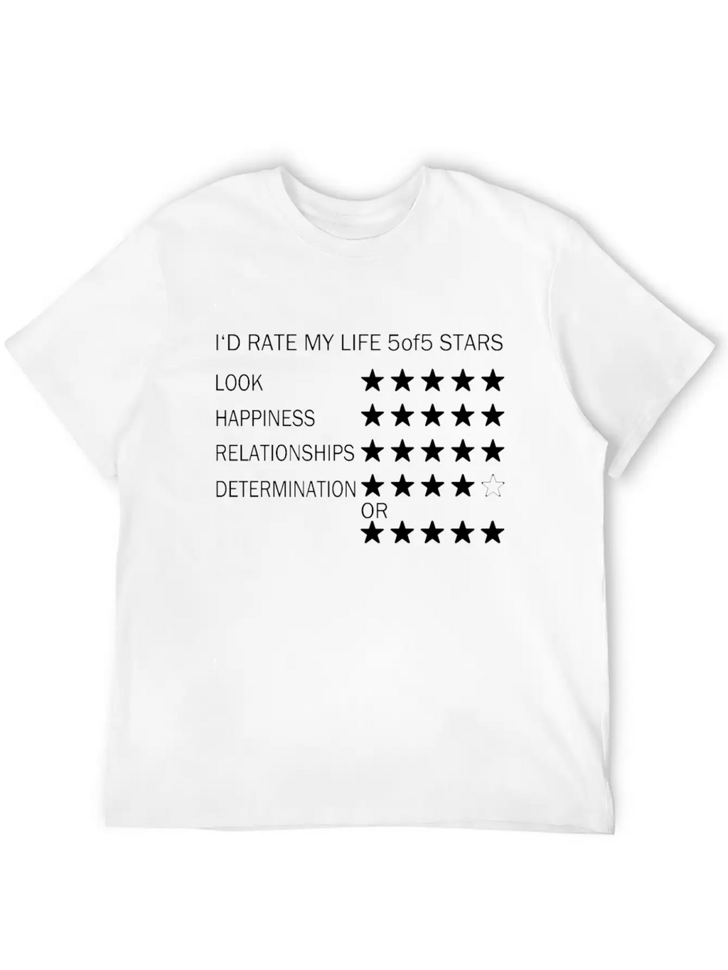 I Rate My Life Unisex Casual T-Shirt – Clean Design For Daily Comfort