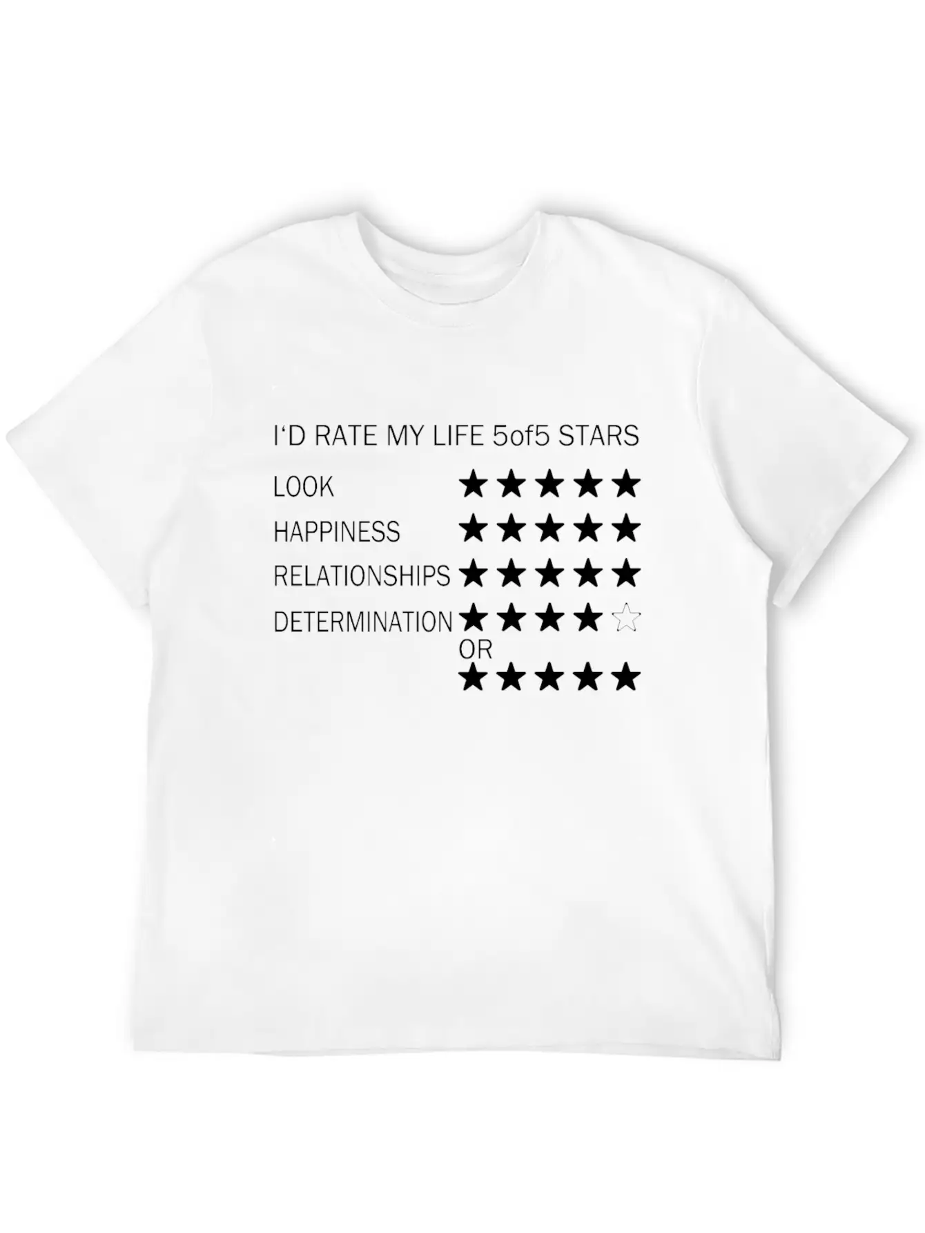 I Rate My Life Unisex Casual T-Shirt – Clean Design For Daily Comfort