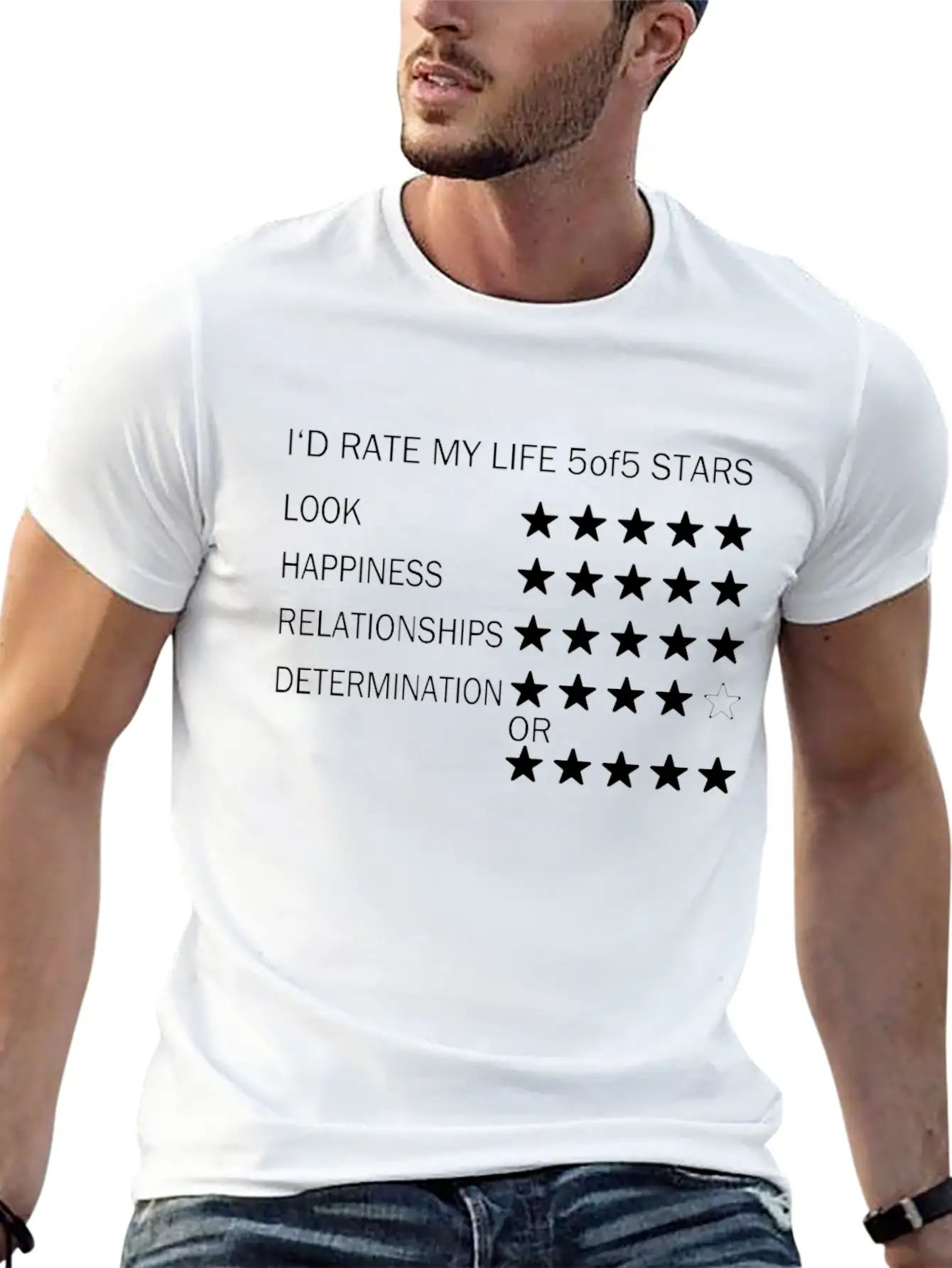 I Rate My Life Unisex Casual T-Shirt – Clean Design For Daily Comfort