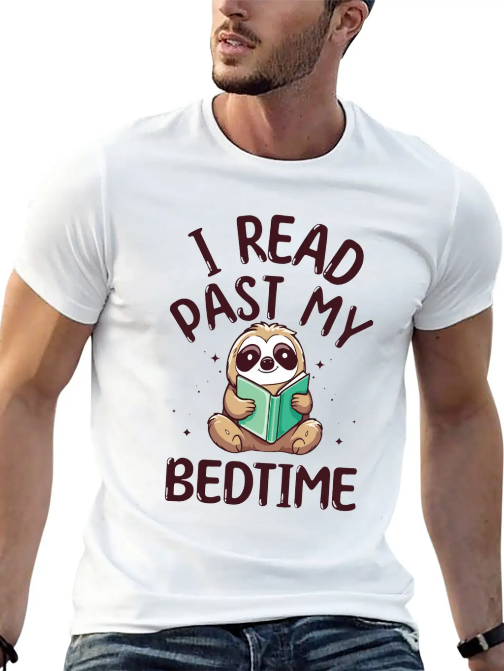 I Read Past My Bedtime Reading Sloth Essential Cotton Tee For Daily Outfits – Unisex Style