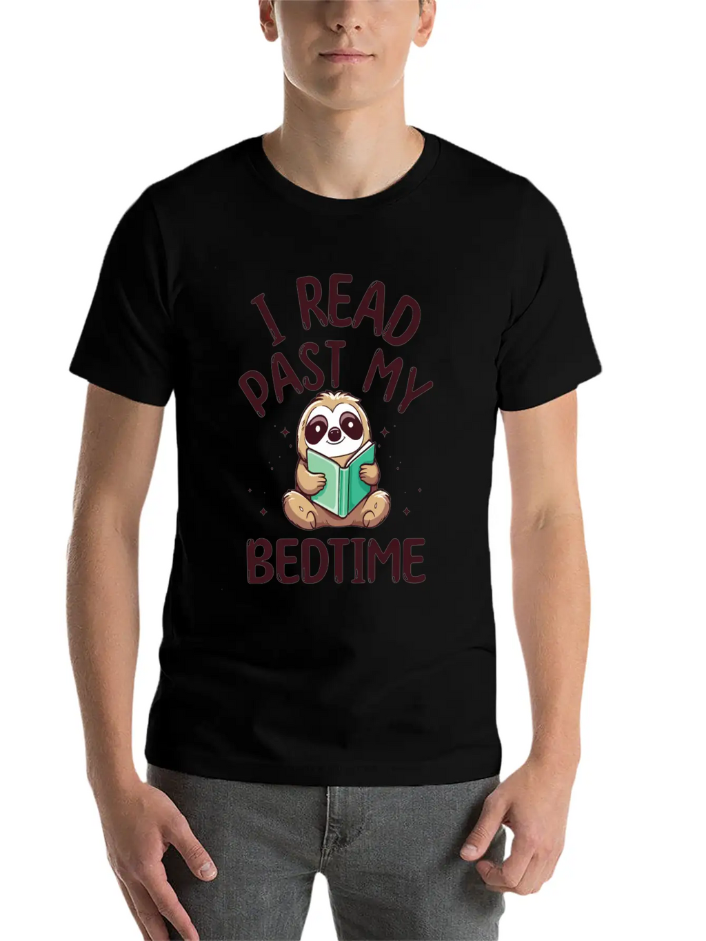 I Read Past My Bedtime Reading Sloth Essential Cotton Tee For Daily Outfits – Unisex Style