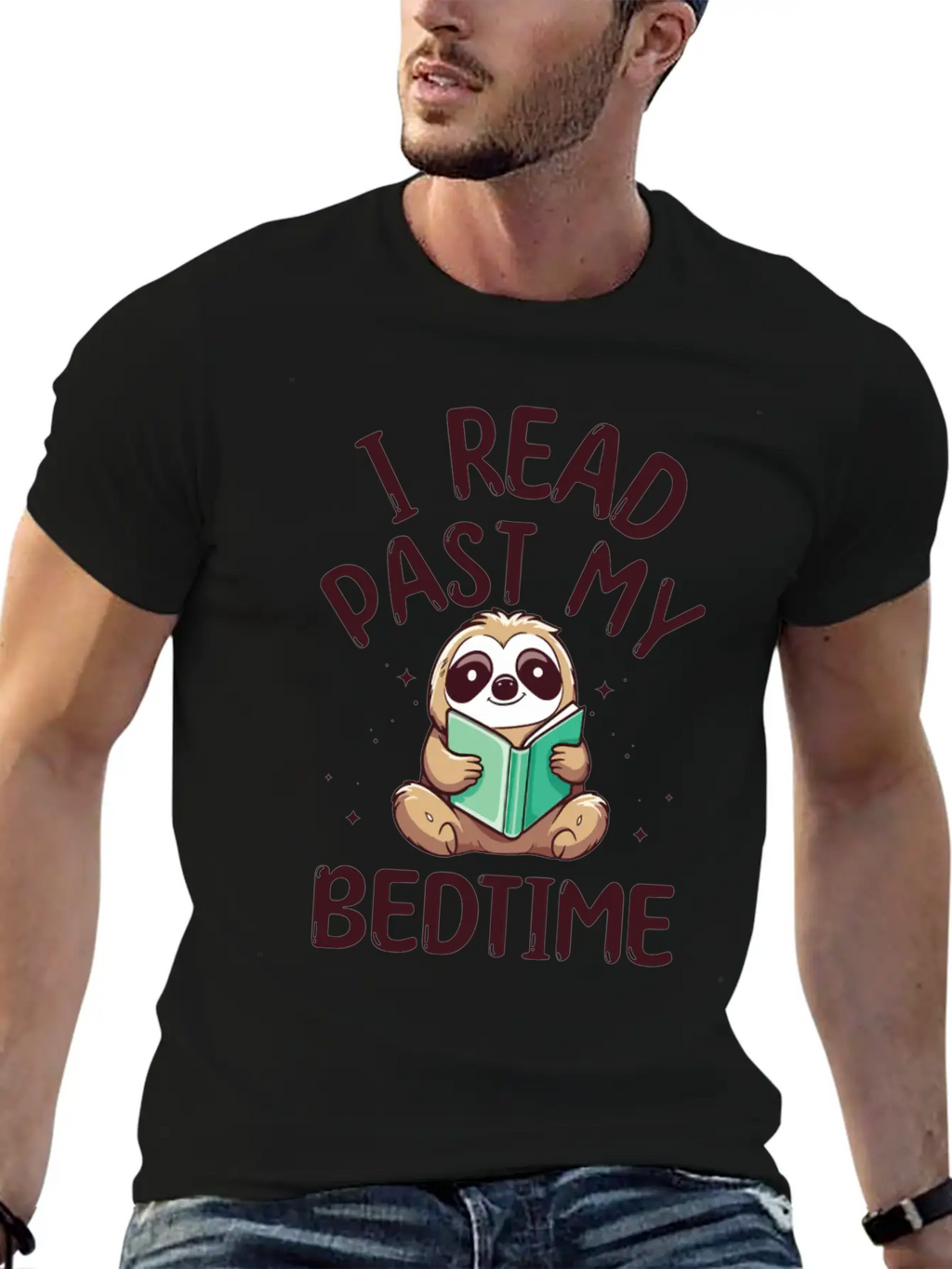 I Read Past My Bedtime Reading Sloth Essential Cotton Tee For Daily Outfits – Unisex Style