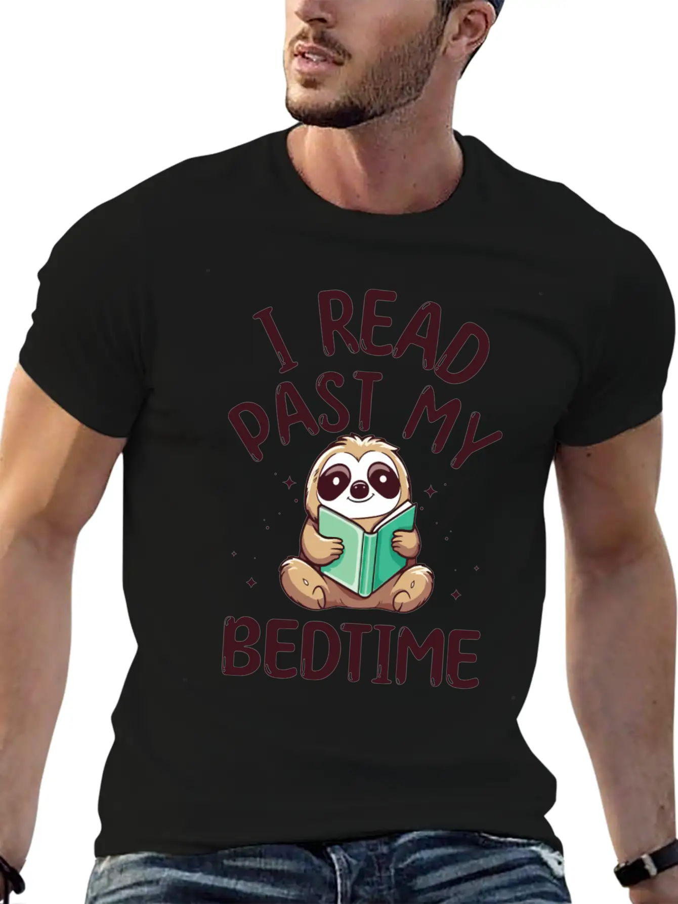 I Read Past My Bedtime Reading Sloth Essential Cotton Tee For Daily Outfits – Unisex Style