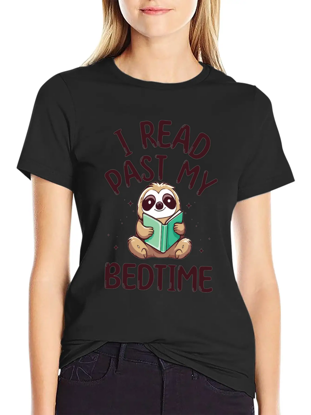 I Read Past My Bedtime Reading Sloth Essential Cotton Tee For Daily Outfits – Unisex Style