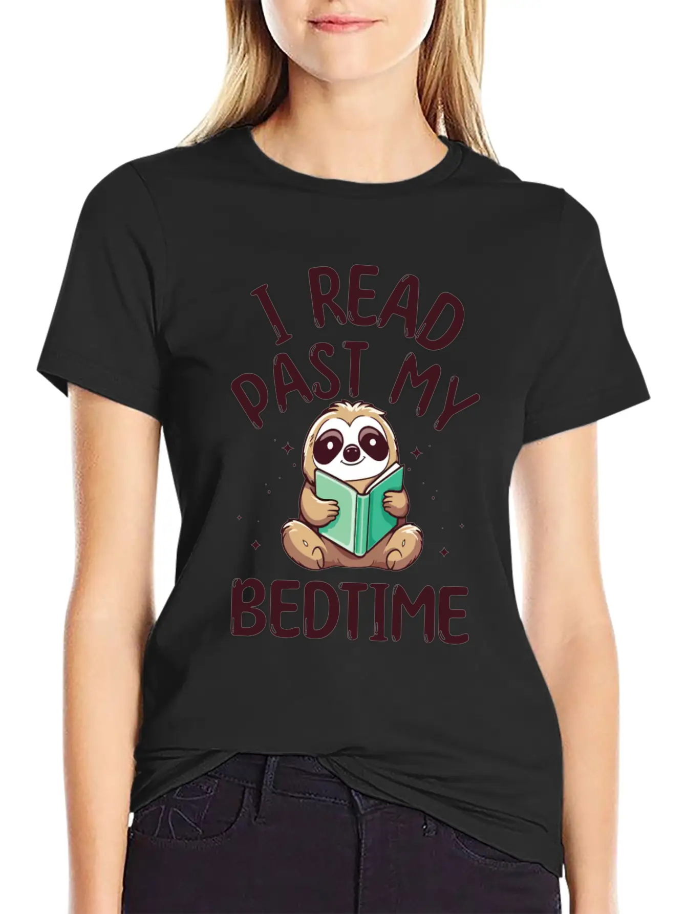 I Read Past My Bedtime Reading Sloth Essential Cotton Tee For Daily Outfits – Unisex Style