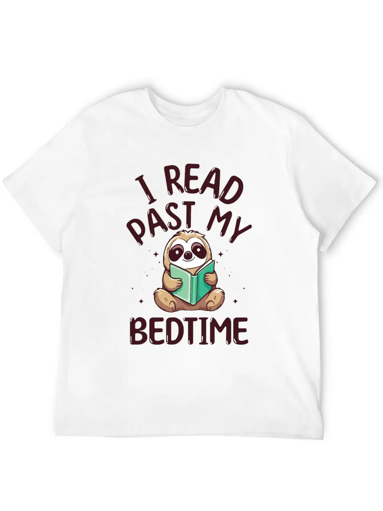 I Read Past My Bedtime Reading Sloth Essential Cotton Tee For Daily Outfits – Unisex Style