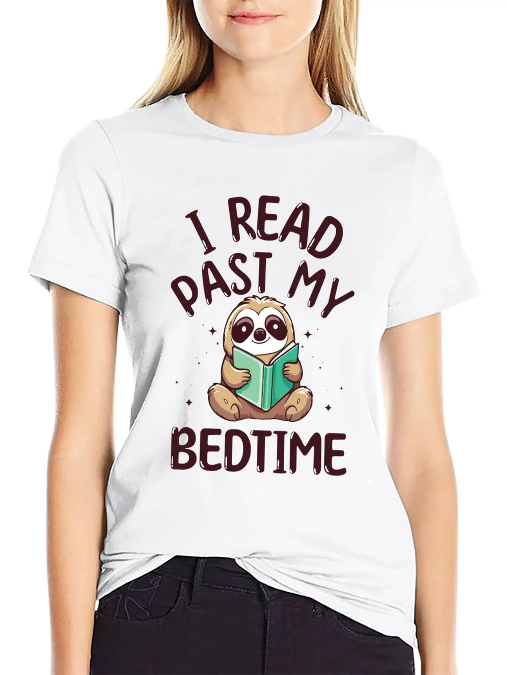 I Read Past My Bedtime Reading Sloth Essential Cotton Tee For Daily Outfits – Unisex Style