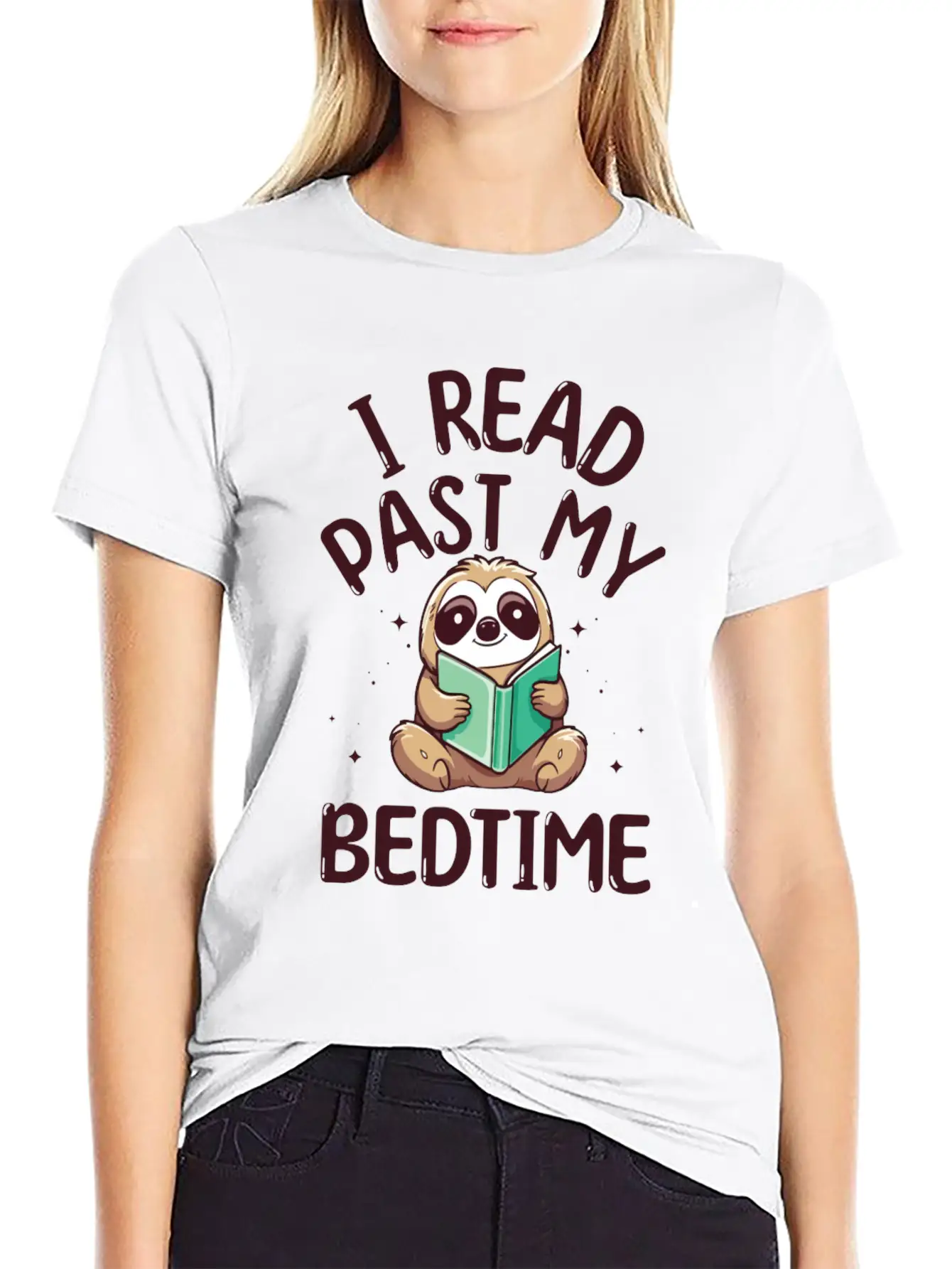 I Read Past My Bedtime Reading Sloth Essential Cotton Tee For Daily Outfits – Unisex Style