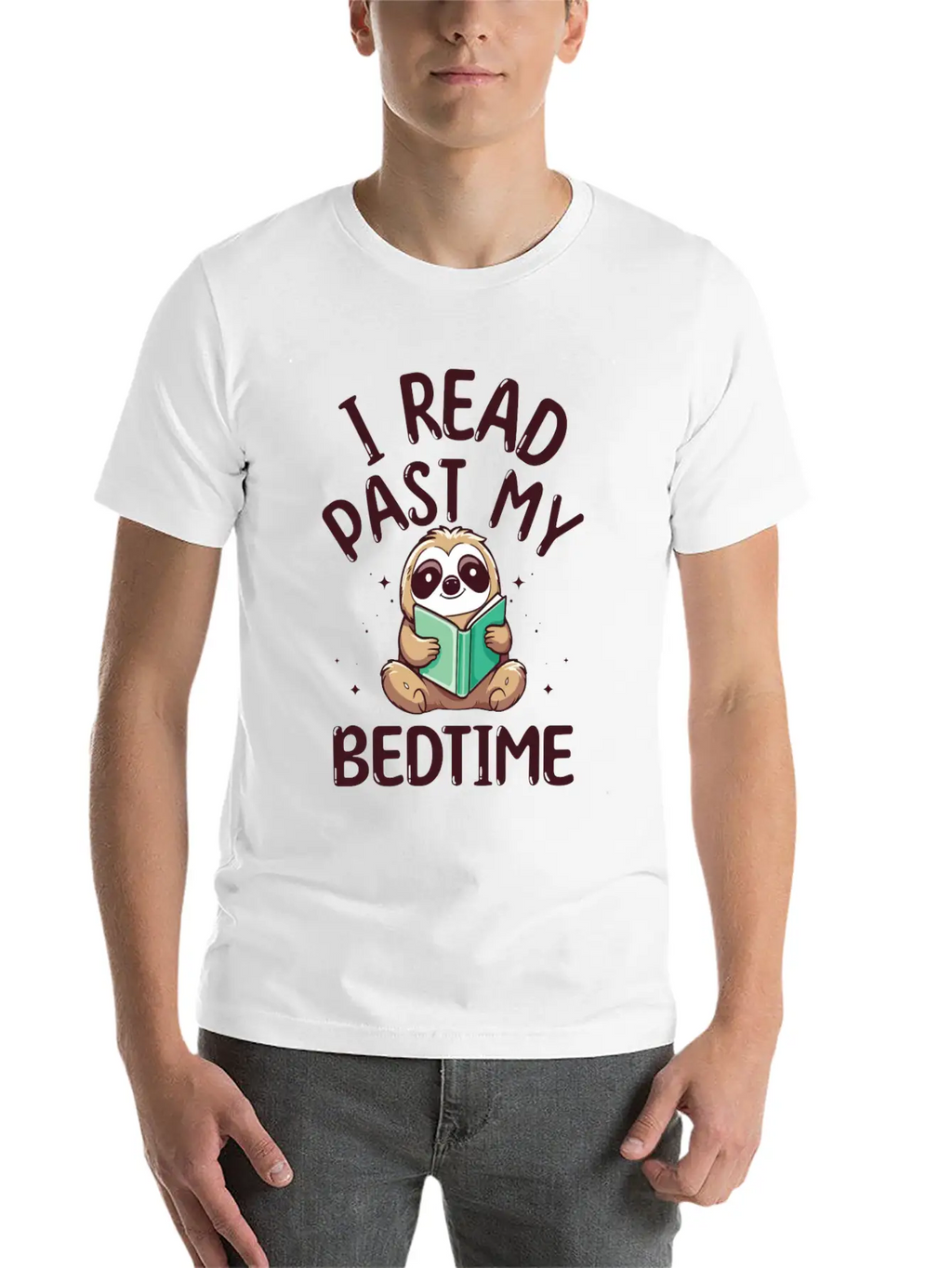 I Read Past My Bedtime Reading Sloth Essential Cotton Tee For Daily Outfits – Unisex Style
