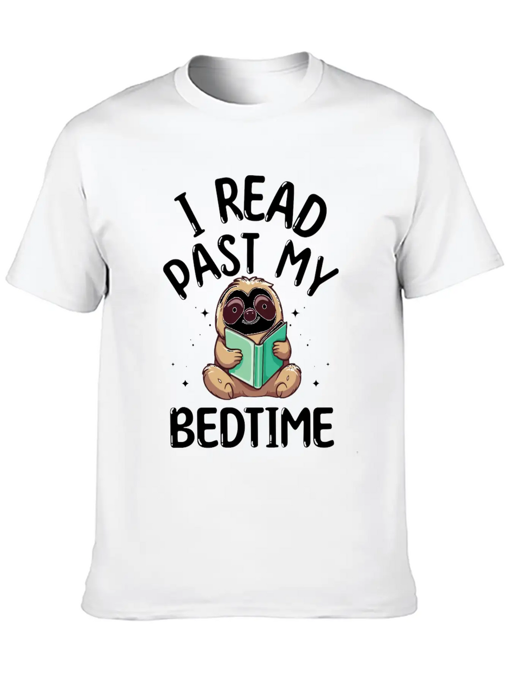 I Read Past My Bedtime Reading Sloth Unisex Casual T-Shirt – Clean Design For Daily Comfort