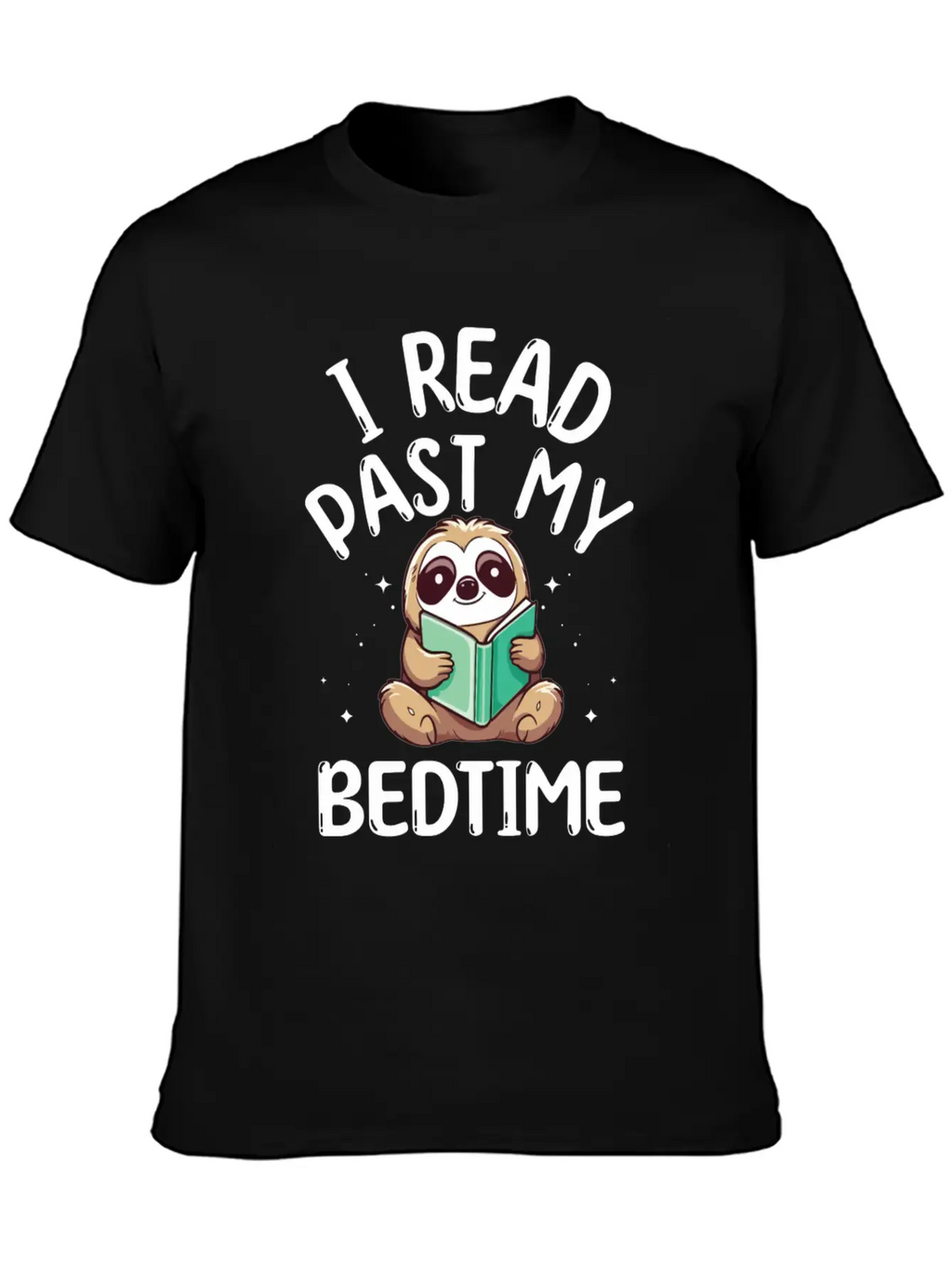 I Read Past My Bedtime Reading Sloth Unisex Casual T-Shirt – Clean Design For Daily Comfort