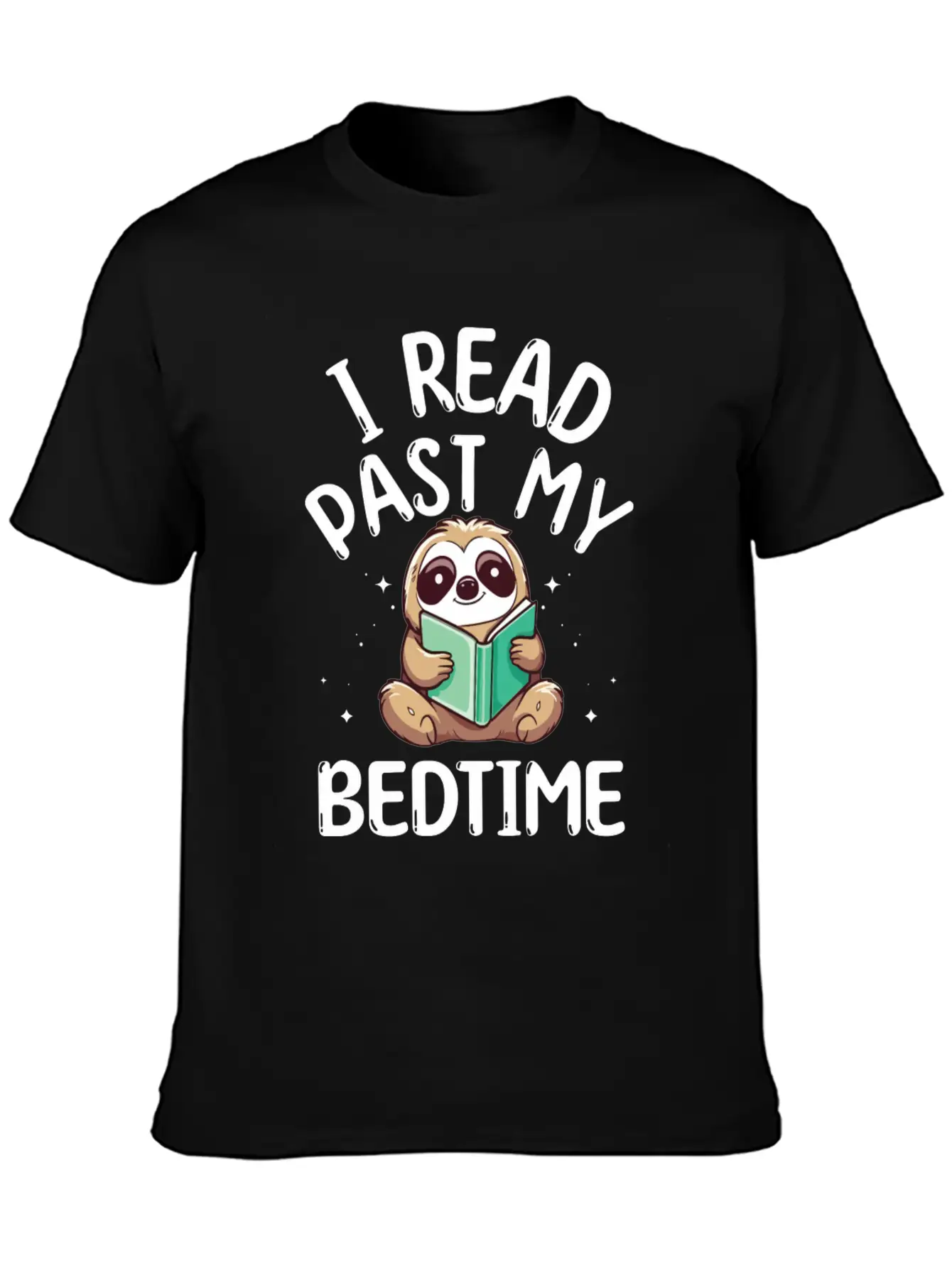 I Read Past My Bedtime Reading Sloth Unisex Casual T-Shirt – Clean Design For Daily Comfort