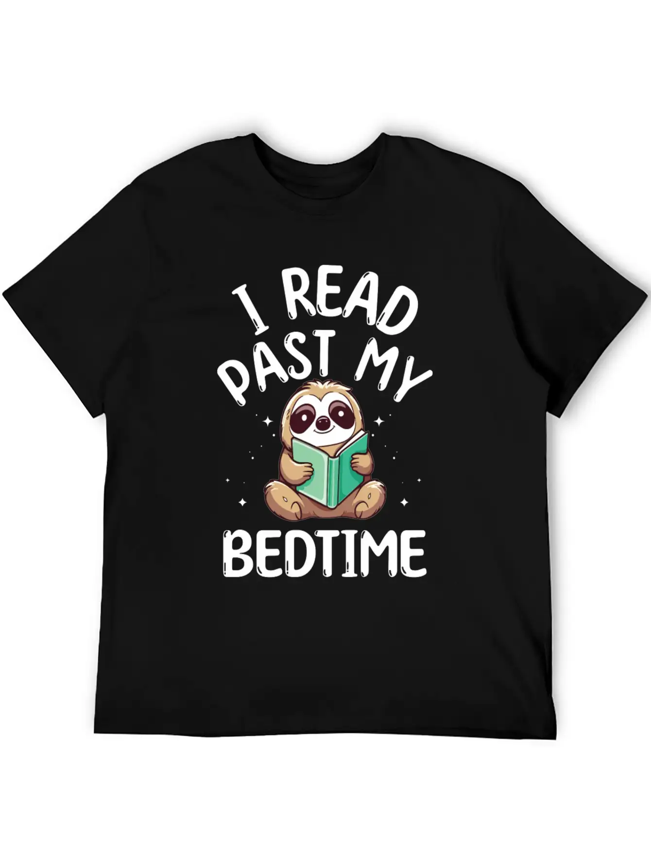 I Read Past My Bedtime Reading Sloth Unisex Casual T-Shirt – Clean Design For Daily Comfort
