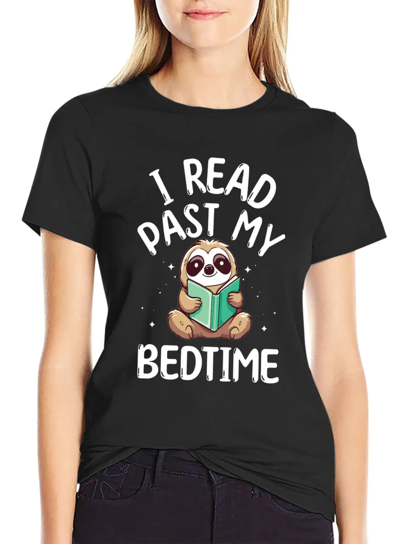 I Read Past My Bedtime Reading Sloth Unisex Casual T-Shirt – Clean Design For Daily Comfort