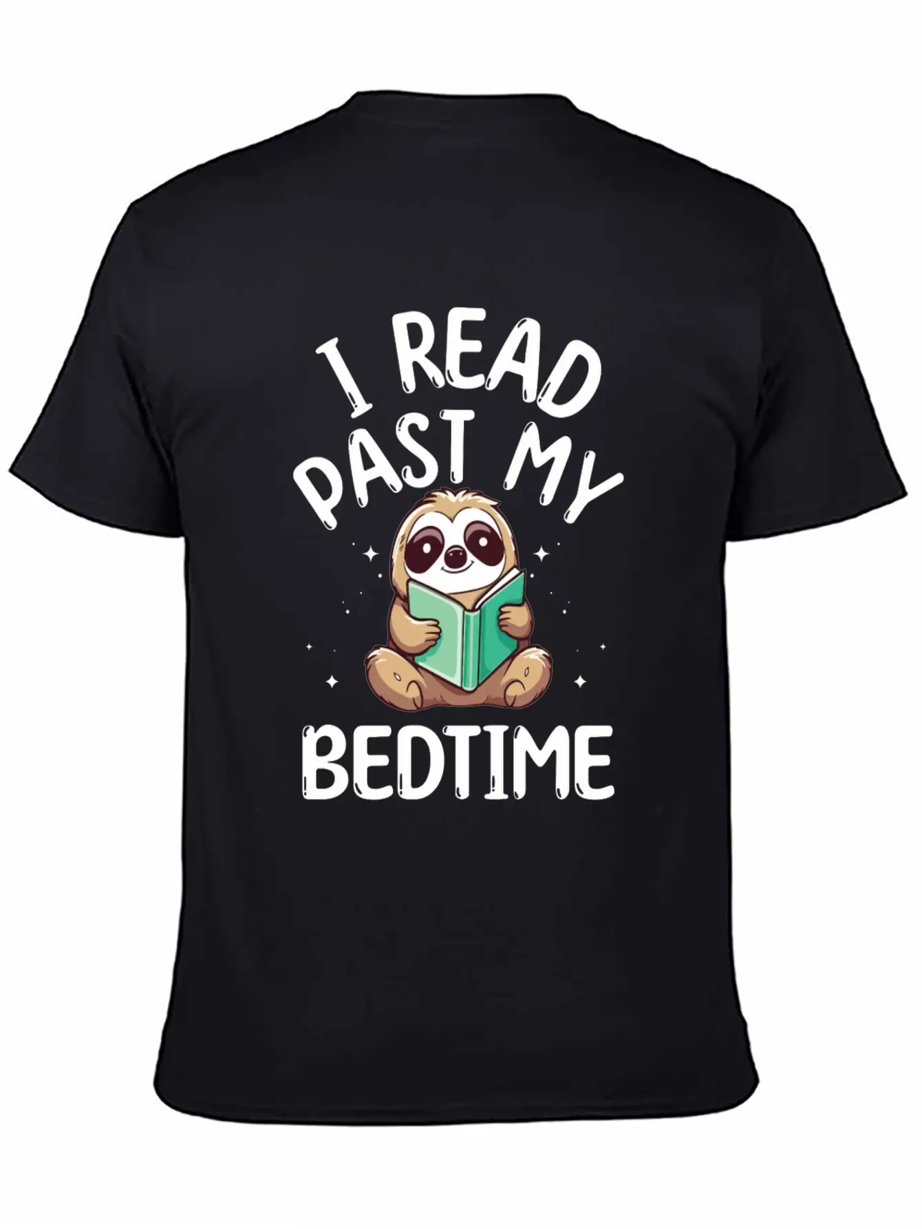 I Read Past My Bedtime Reading Sloth Unisex Casual T-Shirt – Clean Design For Daily Comfort