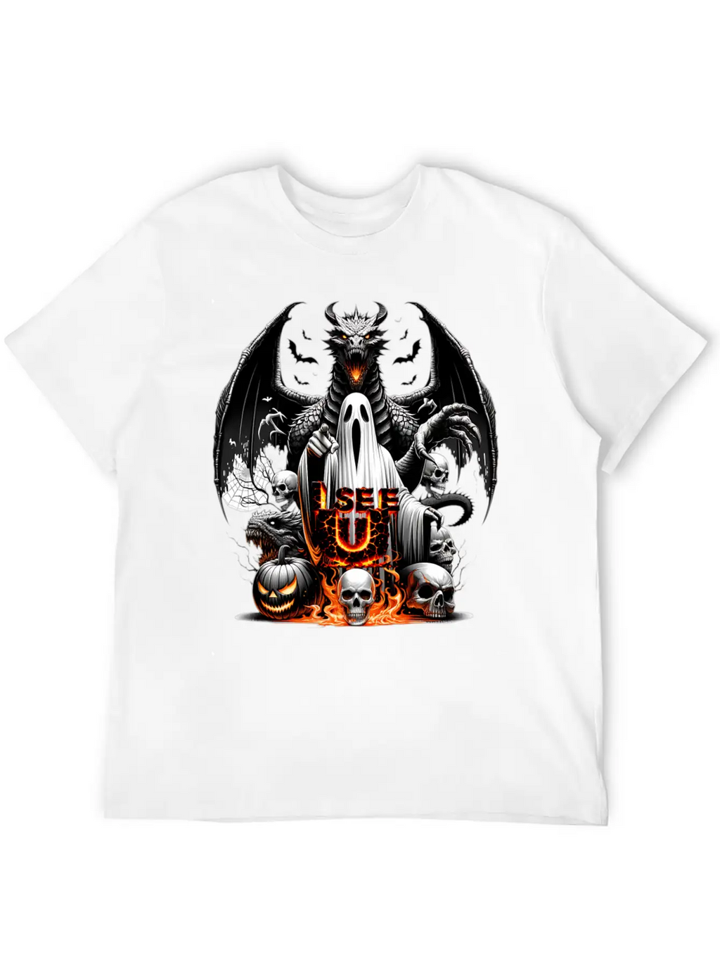 I See U On This Halloween Essential Cotton Tee For Daily Outfits – Unisex Style