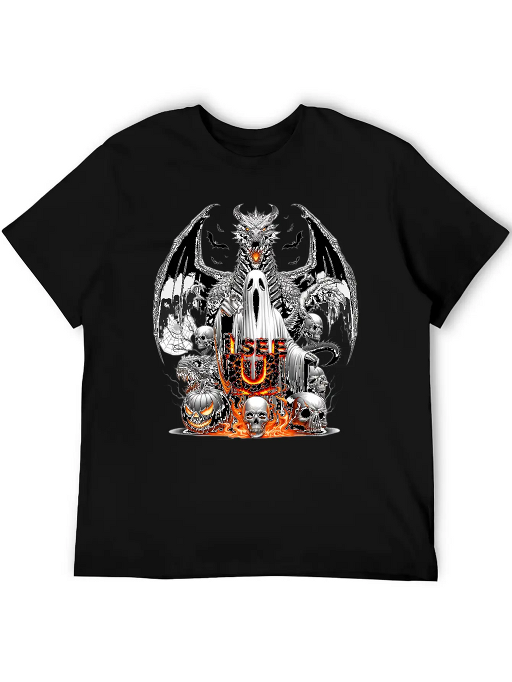 I See U On This Halloween Essential Cotton Tee For Daily Outfits – Unisex Style