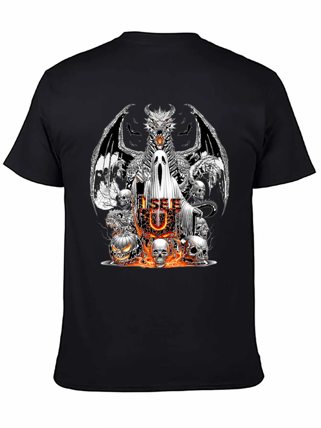 I See U On This Halloween Essential Cotton Tee For Daily Outfits – Unisex Style