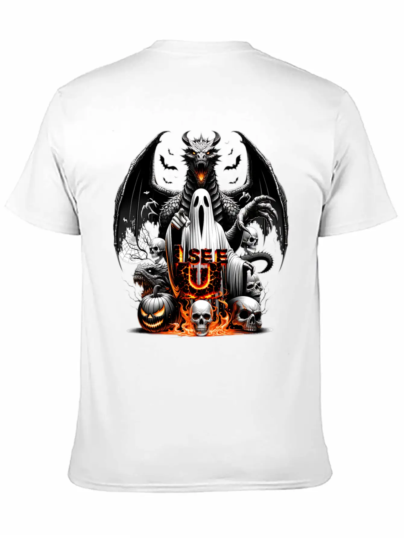 I See U On This Halloween Essential Cotton Tee For Daily Outfits – Unisex Style