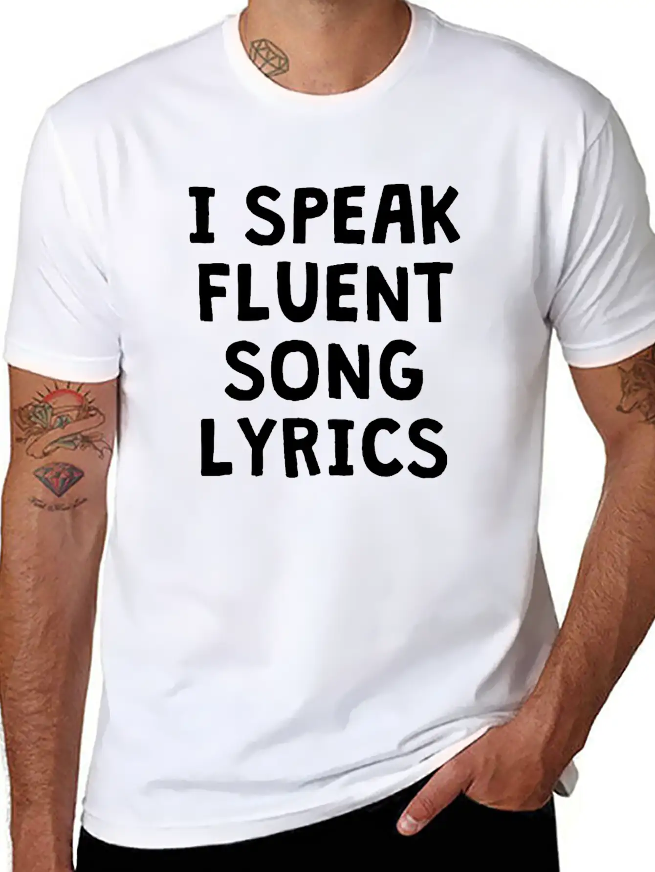 I SPEAK FLUENT SONG LYRICS Unisex Casual T-Shirt – Clean Design For Daily Comfort