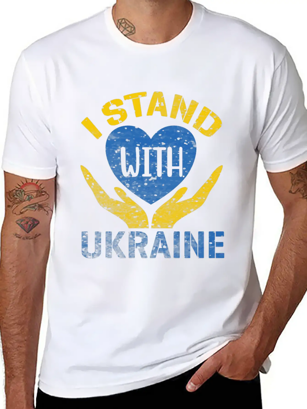 I STAND WITH UKRAINE- SUPPORT UKRAINE Unisex Casual T-Shirt – Clean Design For Daily Comfort