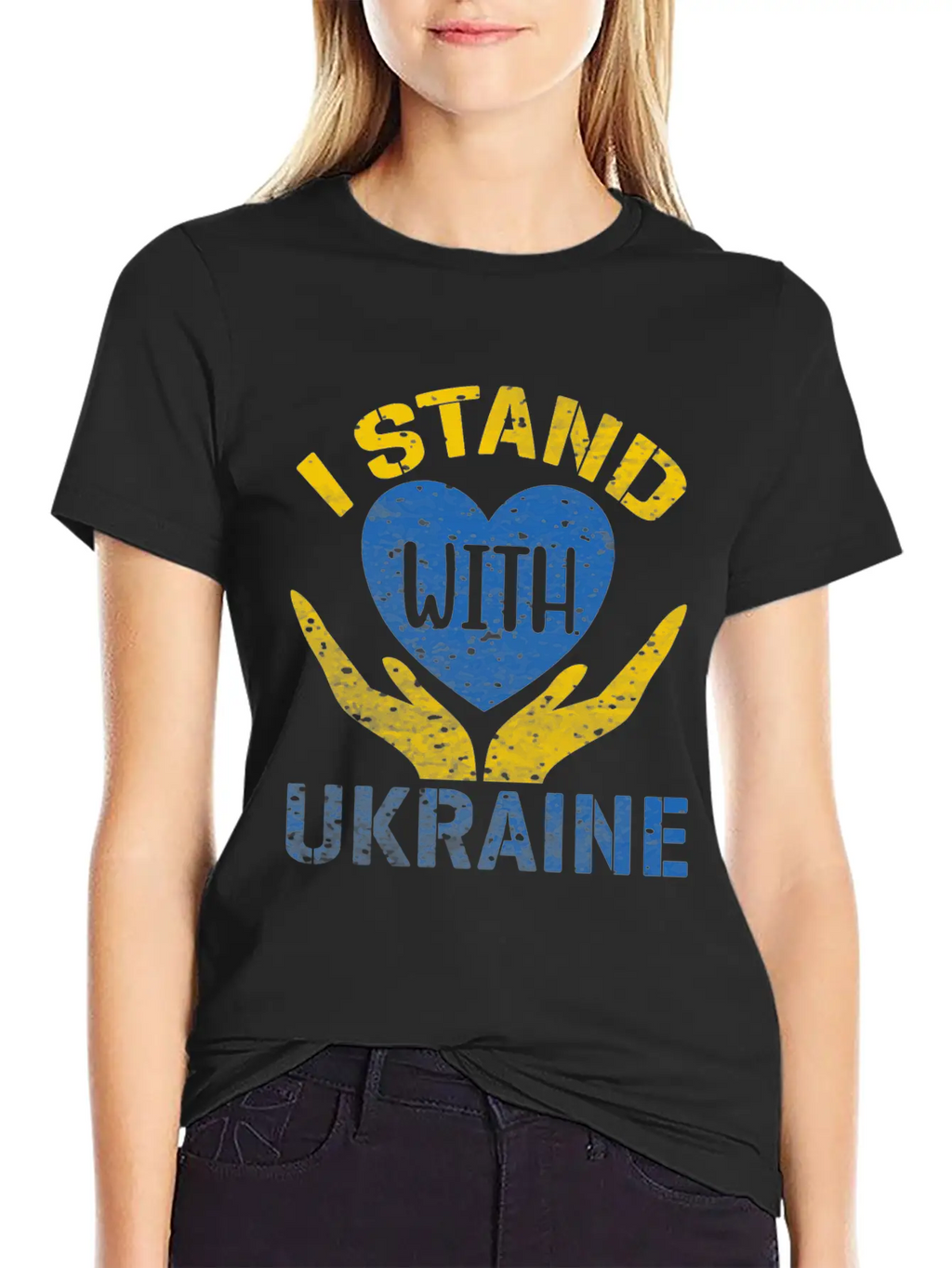 I STAND WITH UKRAINE- SUPPORT UKRAINE Unisex Casual T-Shirt – Clean Design For Daily Comfort