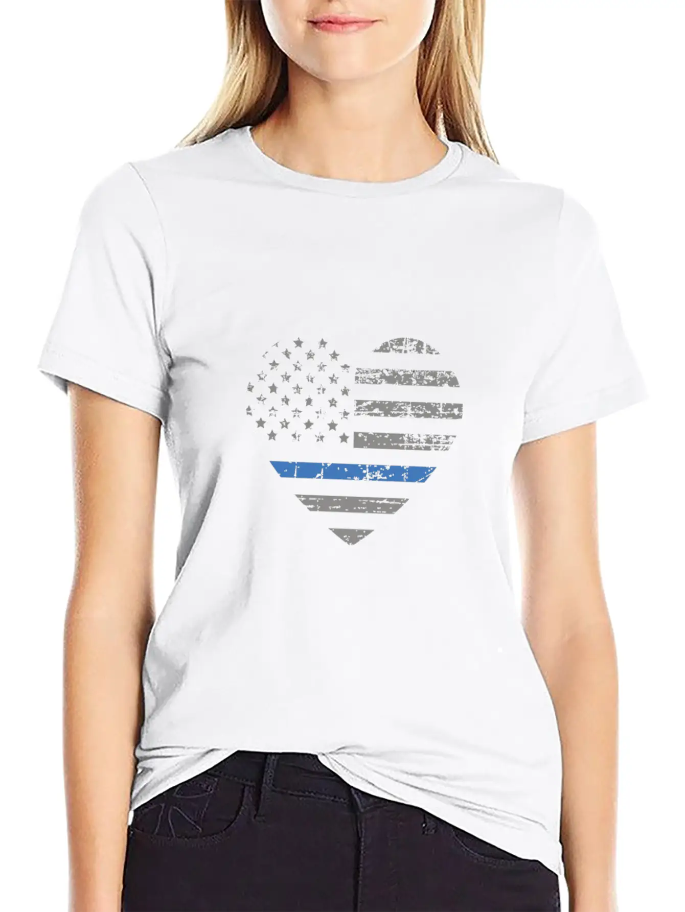 I Support The Thin Blue Line Gift Tee Unisex Casual T-Shirt – Clean Design For Daily Comfort