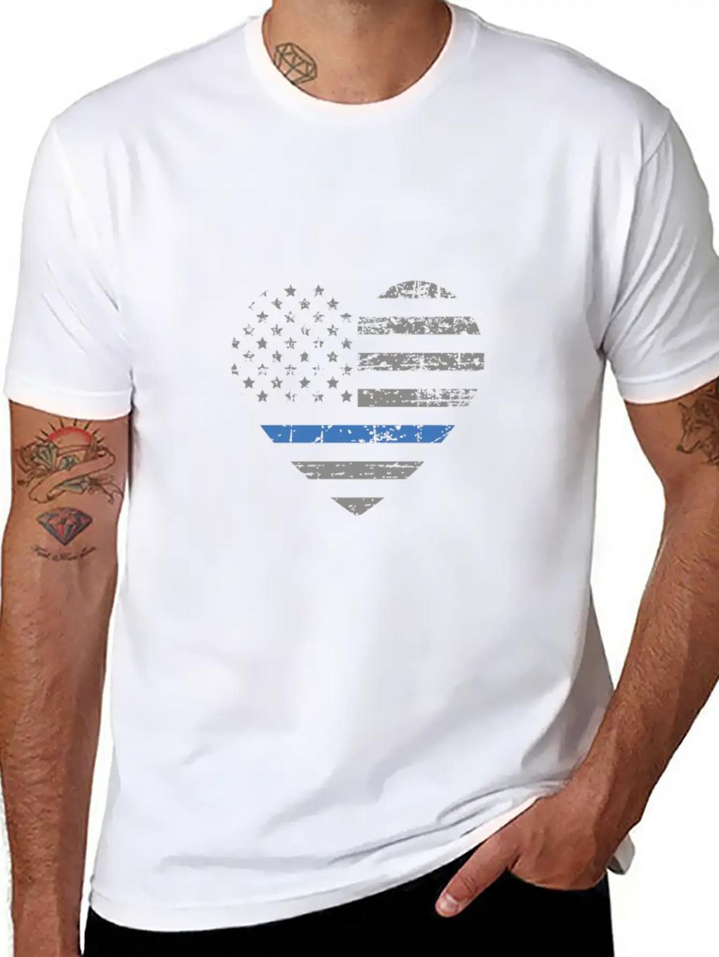 I Support The Thin Blue Line Gift Tee Unisex Casual T-Shirt – Clean Design For Daily Comfort