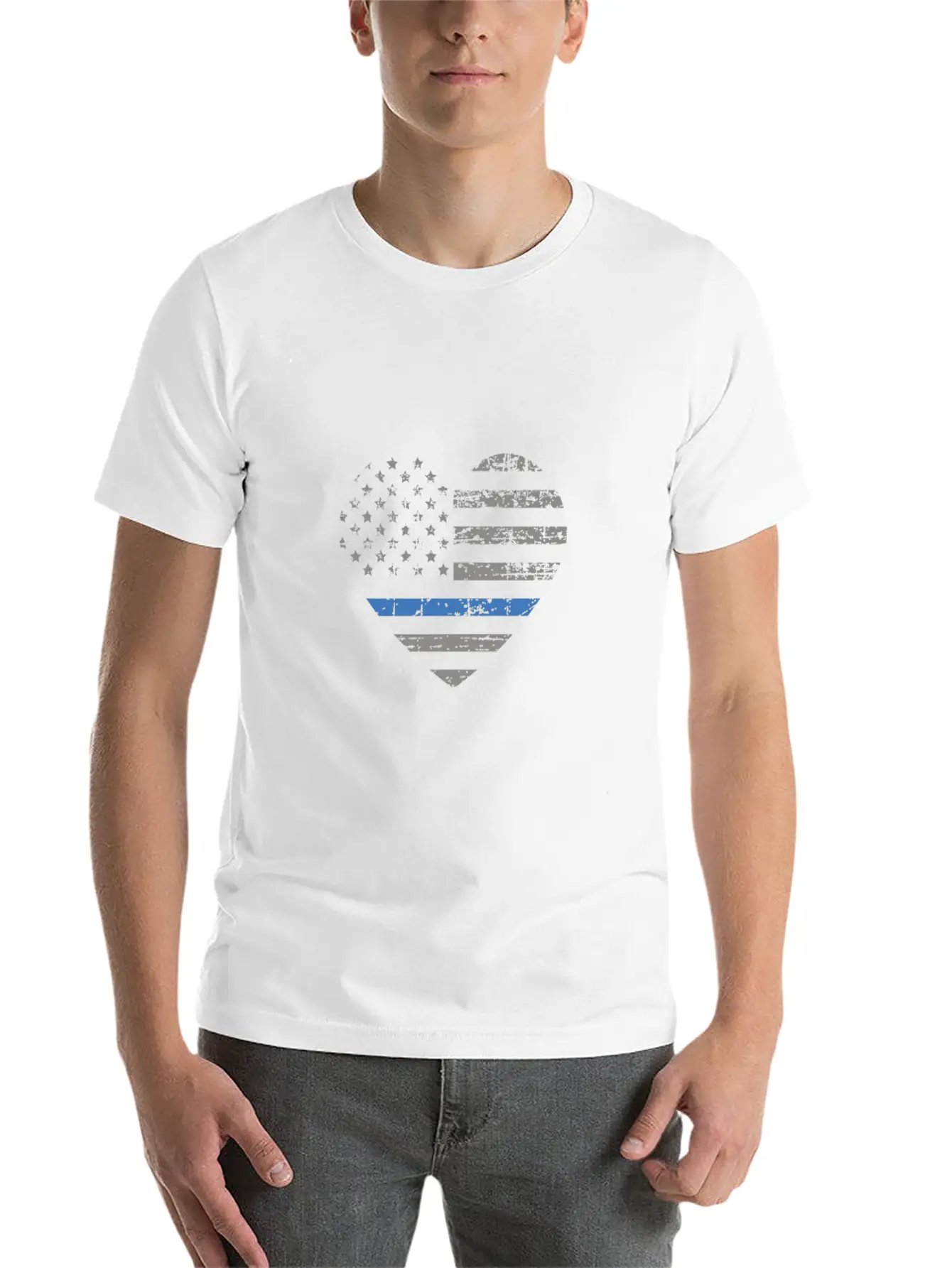 I Support The Thin Blue Line Gift Tee Unisex Casual T-Shirt – Clean Design For Daily Comfort