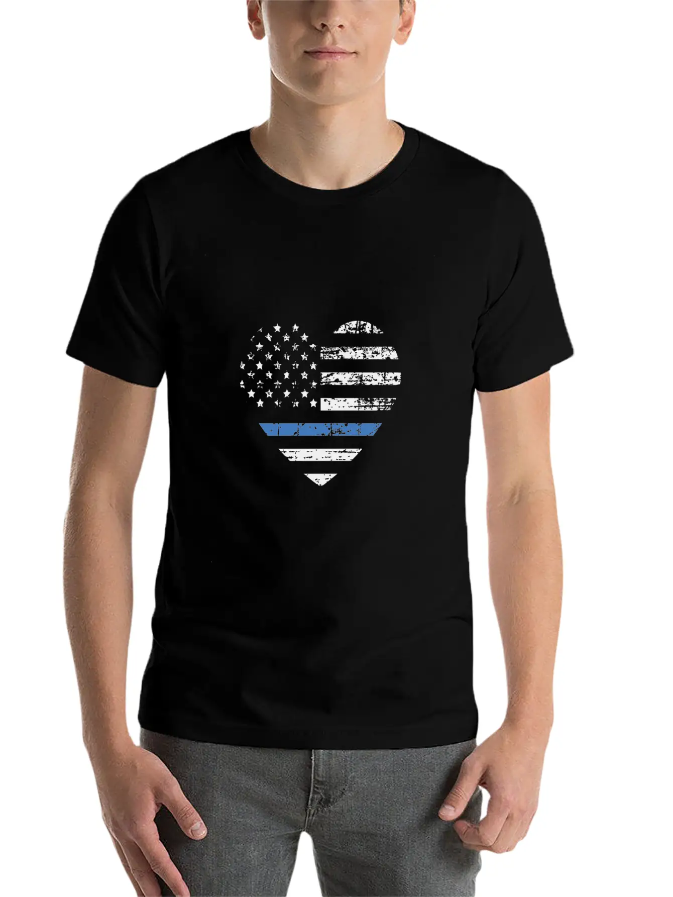 I Support The Thin Blue Line Gift Tee Unisex Casual T-Shirt – Clean Design For Daily Comfort