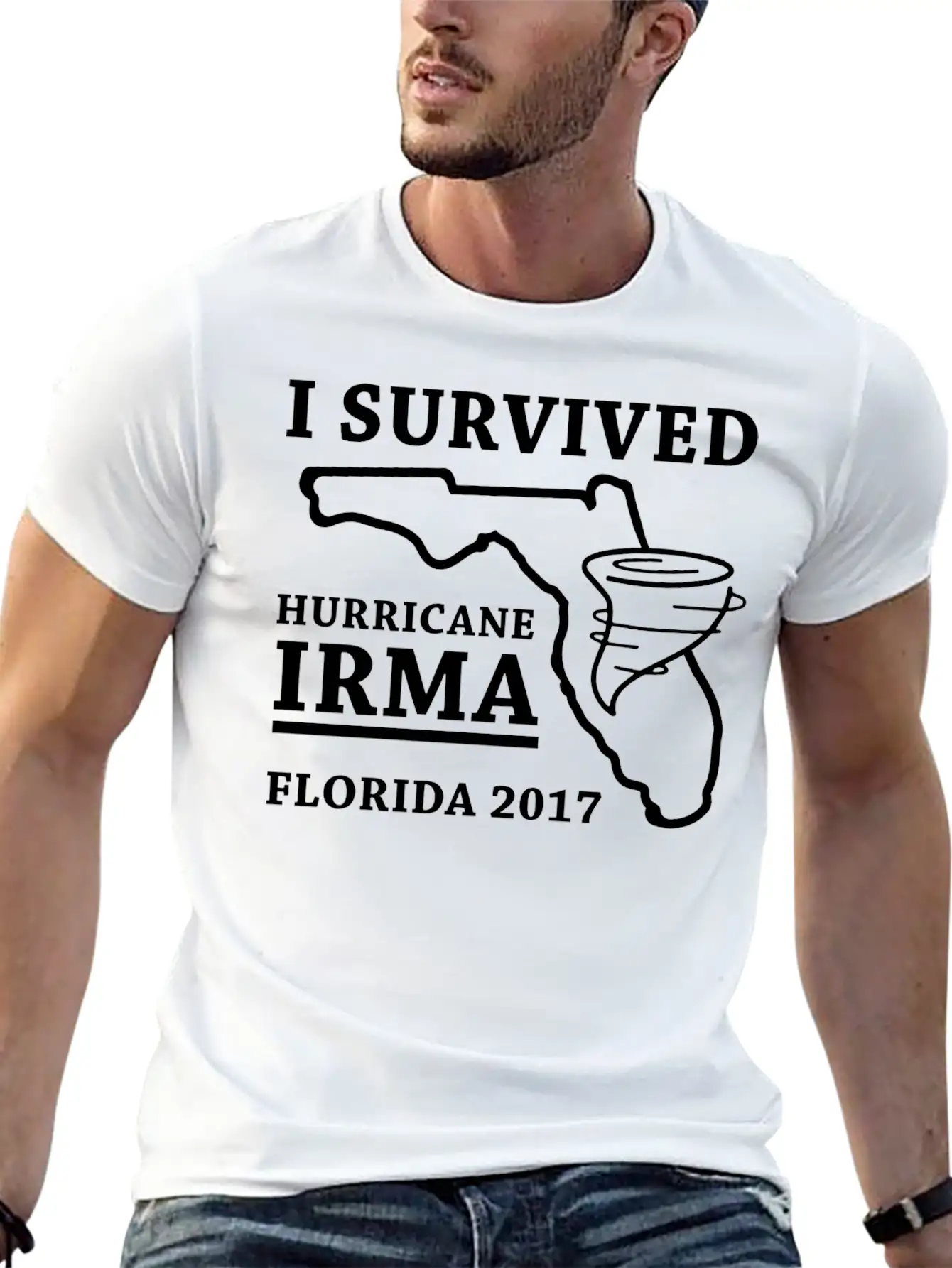 I Survived Hurricane Irma Classic Fit Graphic Tee For Daily Comfort – Unisex Cotton Shirt