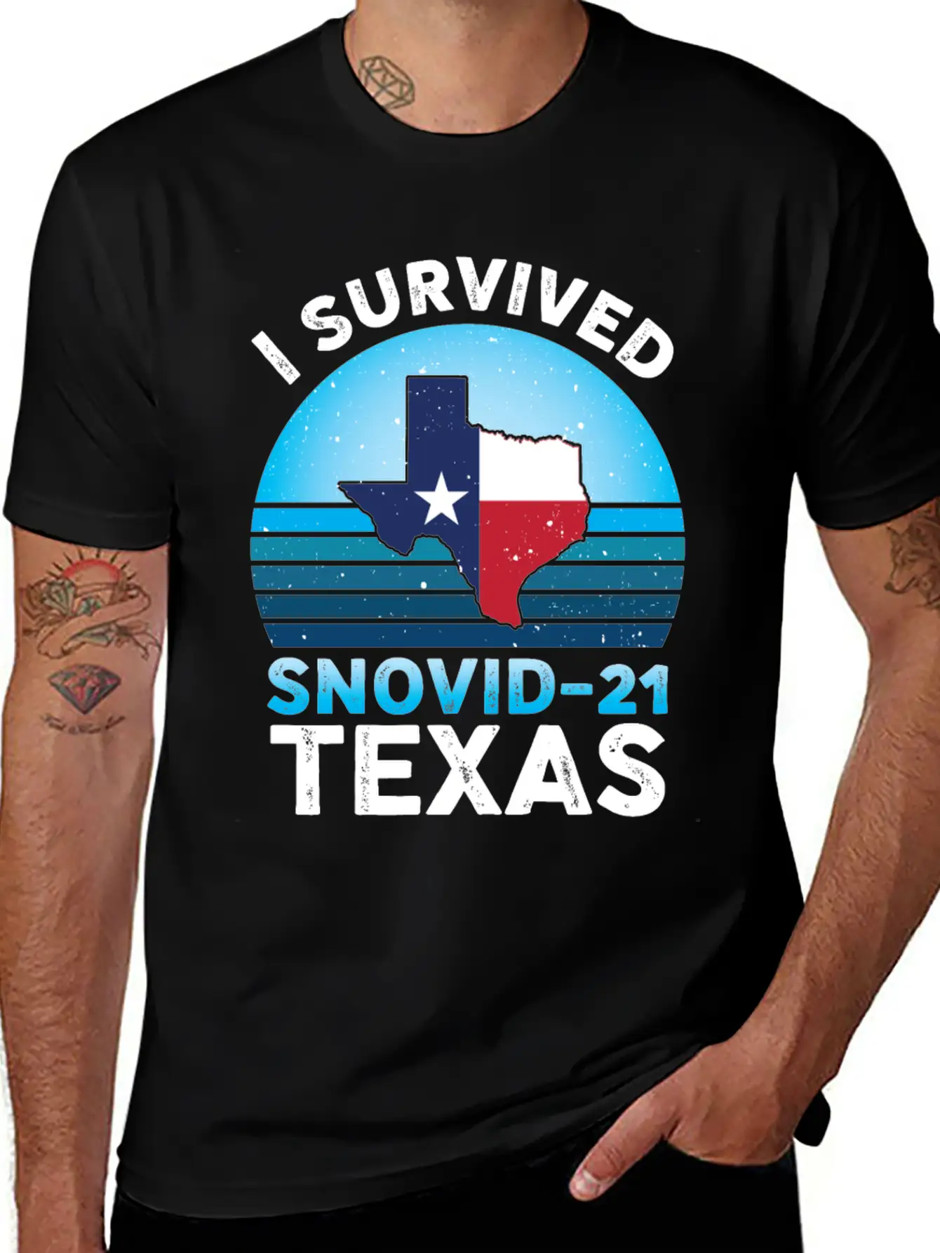 I Survived Snovid-21 Texas Essential Cotton Tee For Daily Outfits – Unisex Style