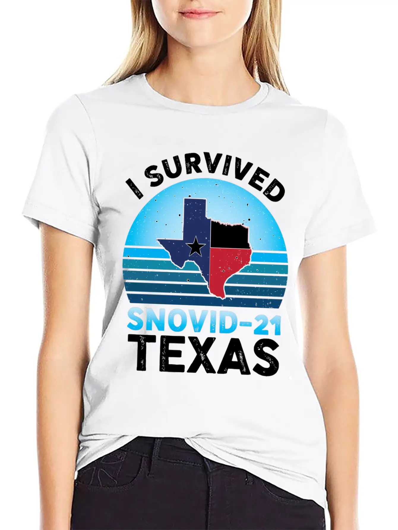 I Survived Snovid-21 Texas Essential Cotton Tee For Daily Outfits – Unisex Style