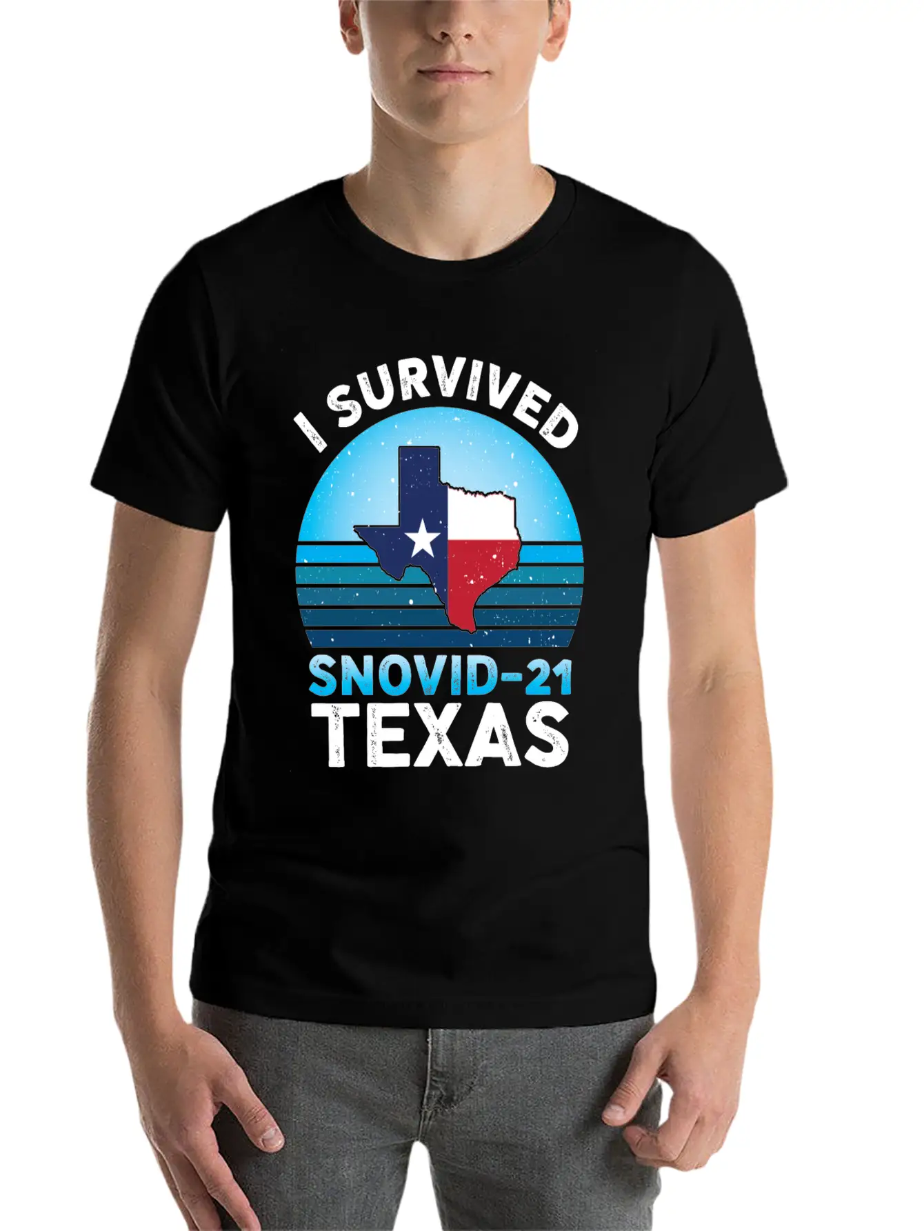 I Survived Snovid-21 Texas Essential Cotton Tee For Daily Outfits – Unisex Style