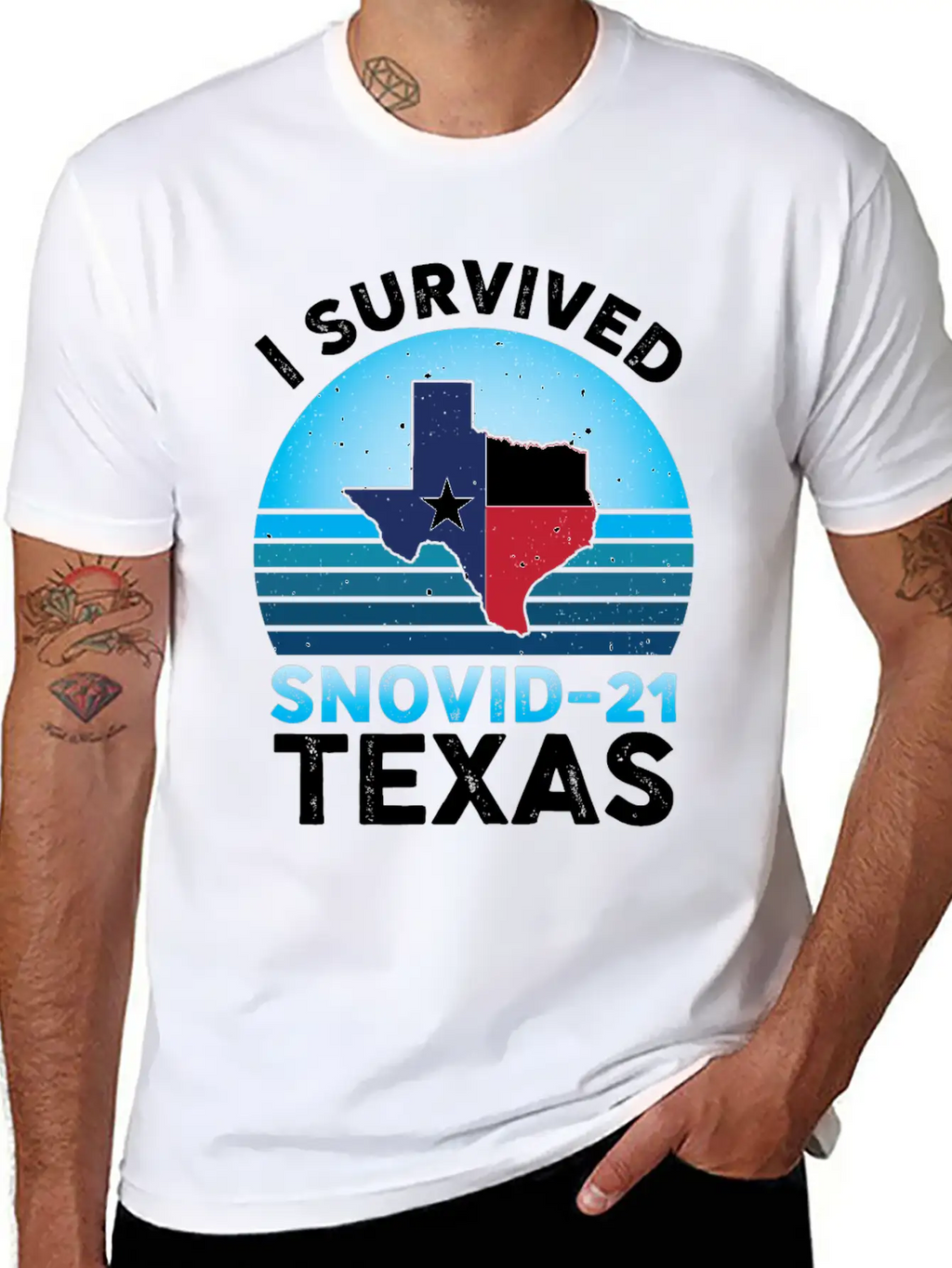 I Survived Snovid-21 Texas Essential Cotton Tee For Daily Outfits – Unisex Style