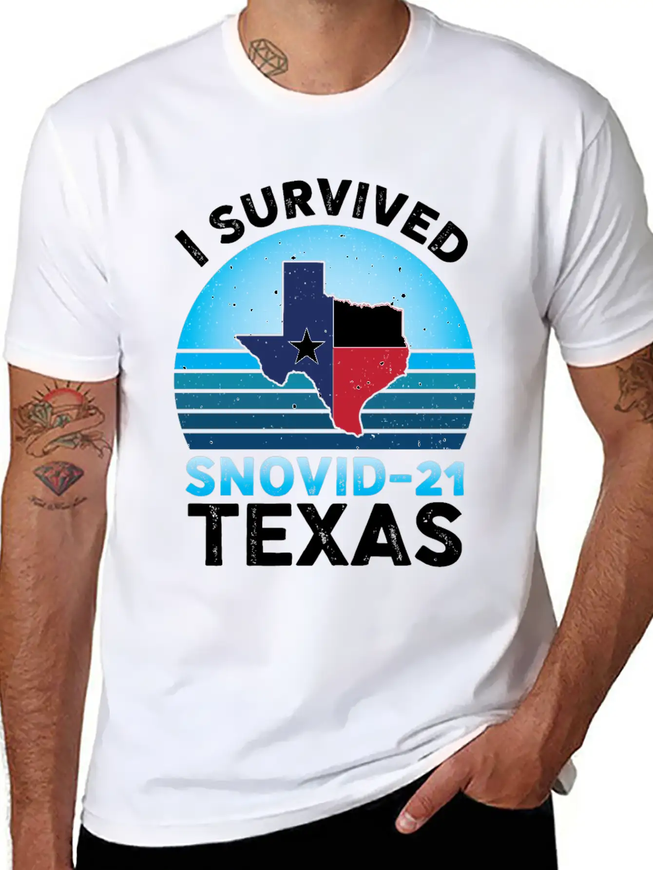 I Survived Snovid-21 Texas Essential Cotton Tee For Daily Outfits – Unisex Style