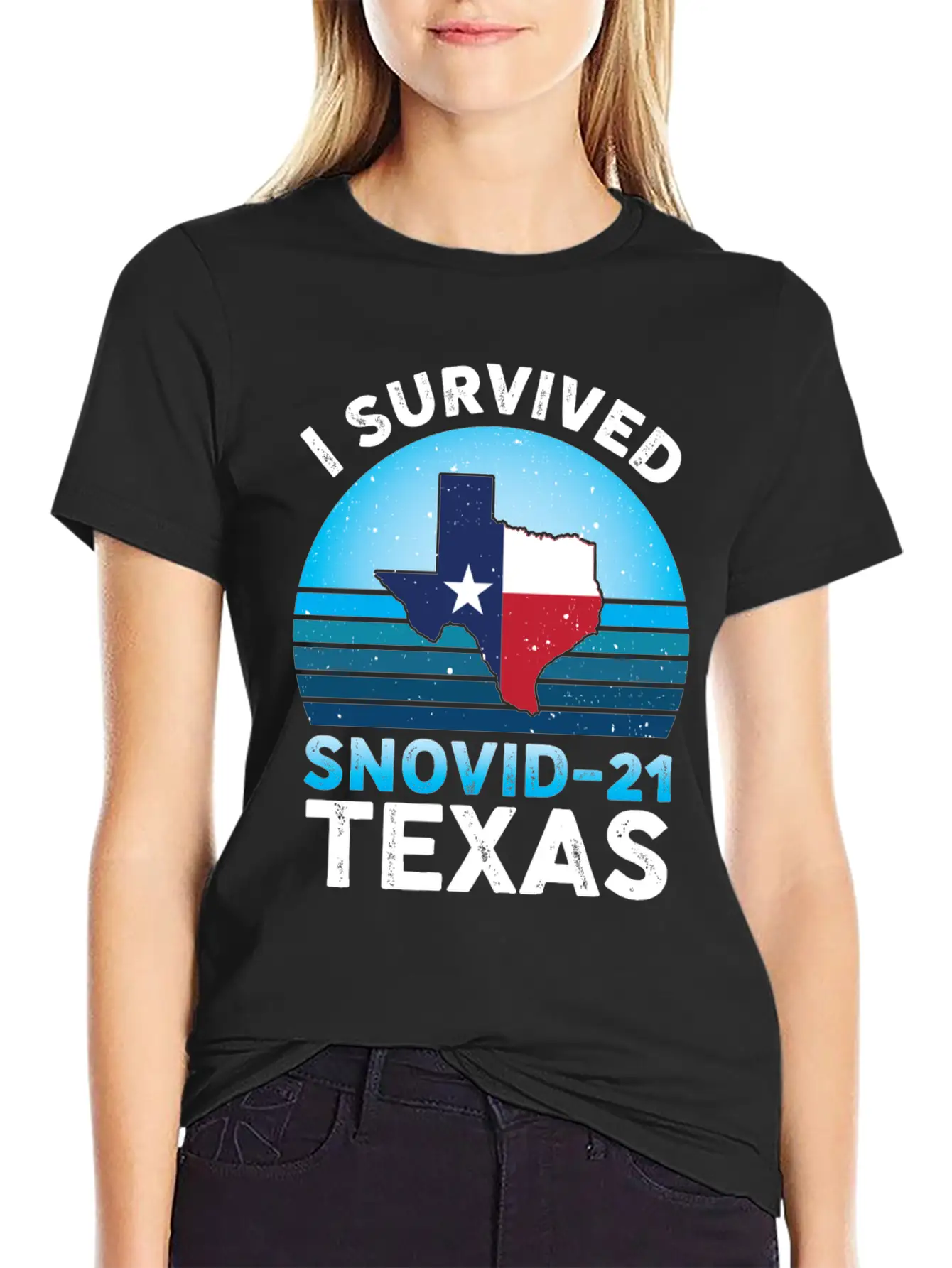 I Survived Snovid-21 Texas Essential Cotton Tee For Daily Outfits – Unisex Style